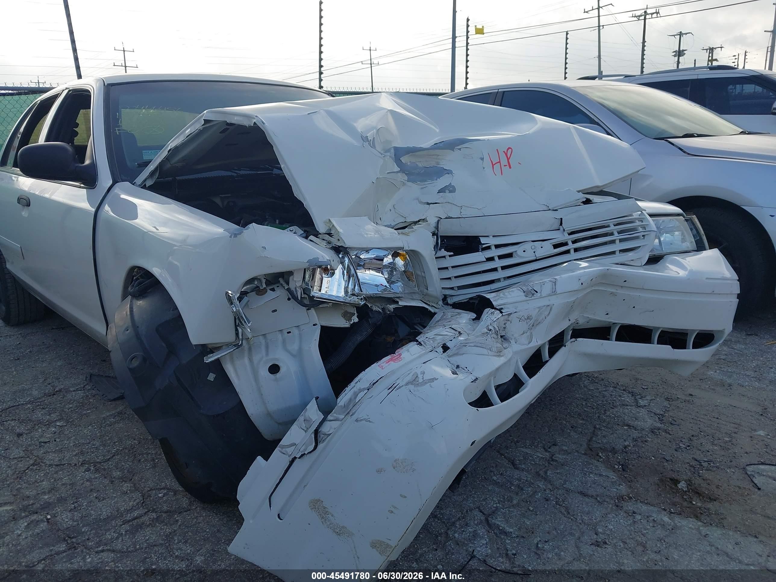 2008 Ford Crown Victoria Police/police Interceptor White vin: 2FAFP71V68X137438