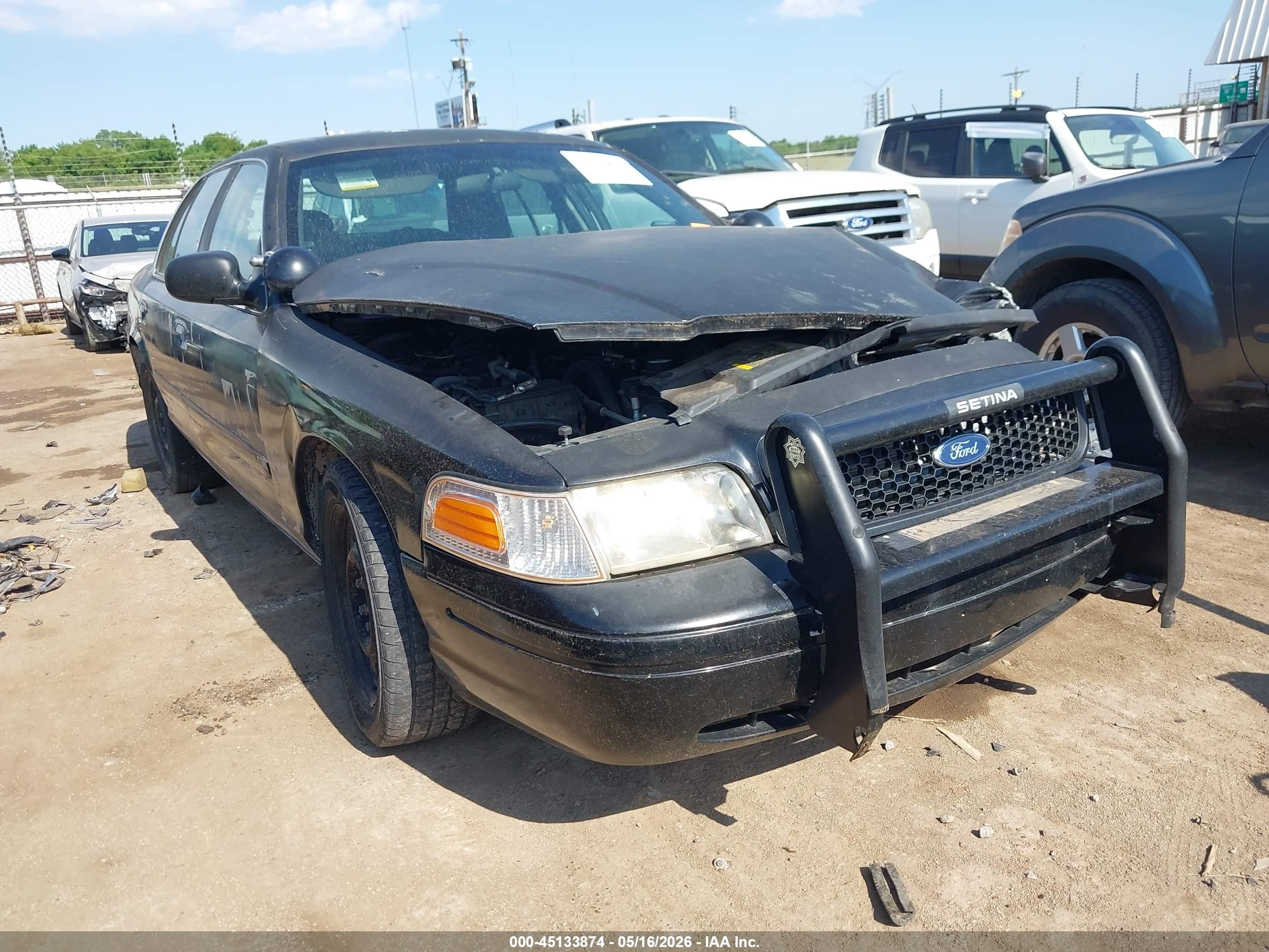 2008 Ford Crown Victoria Police/police Interceptor Black vin: 2FAFP71V88X139000