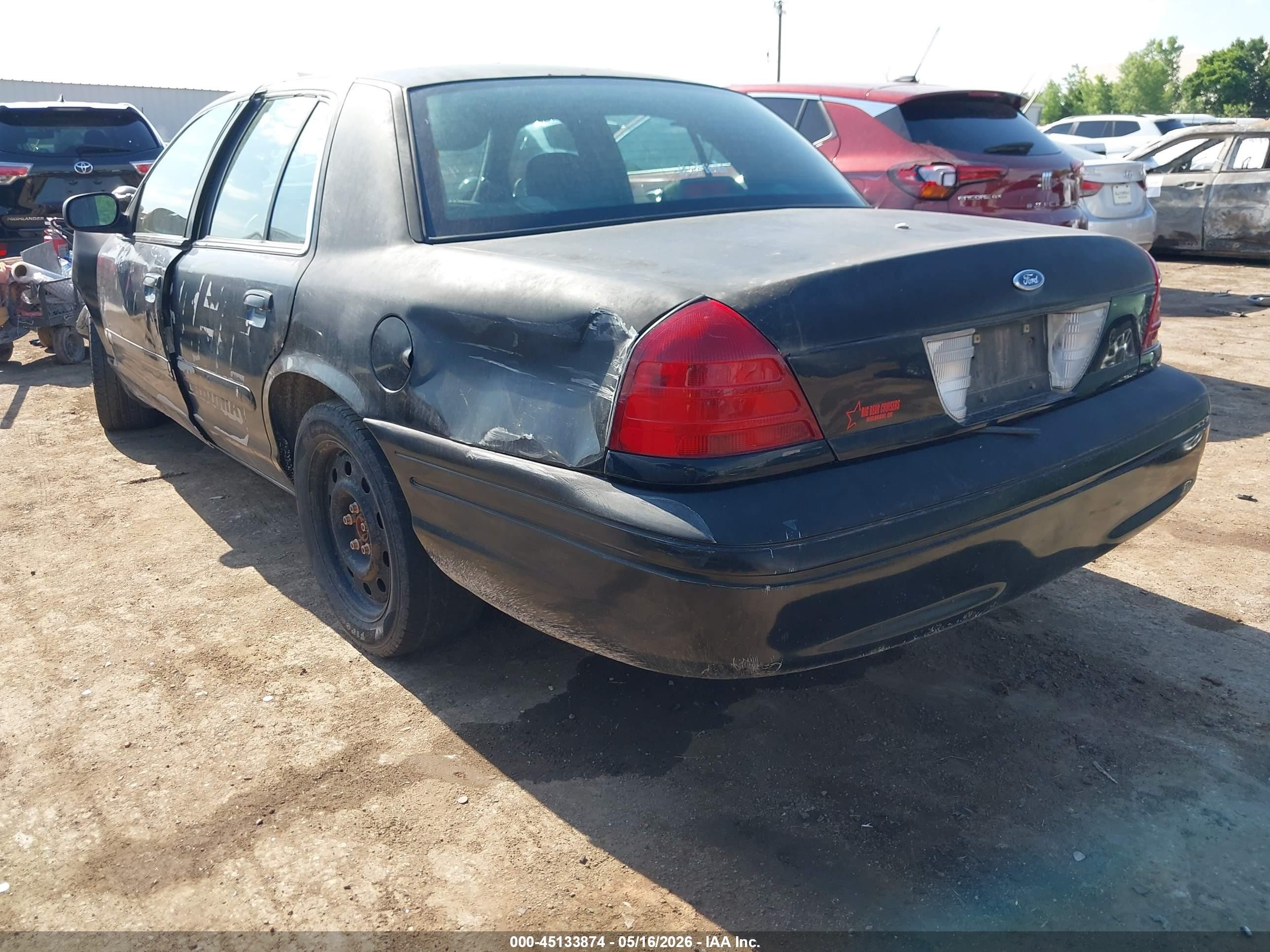 2008 Ford Crown Victoria Police/police Interceptor Black vin: 2FAFP71V88X139000