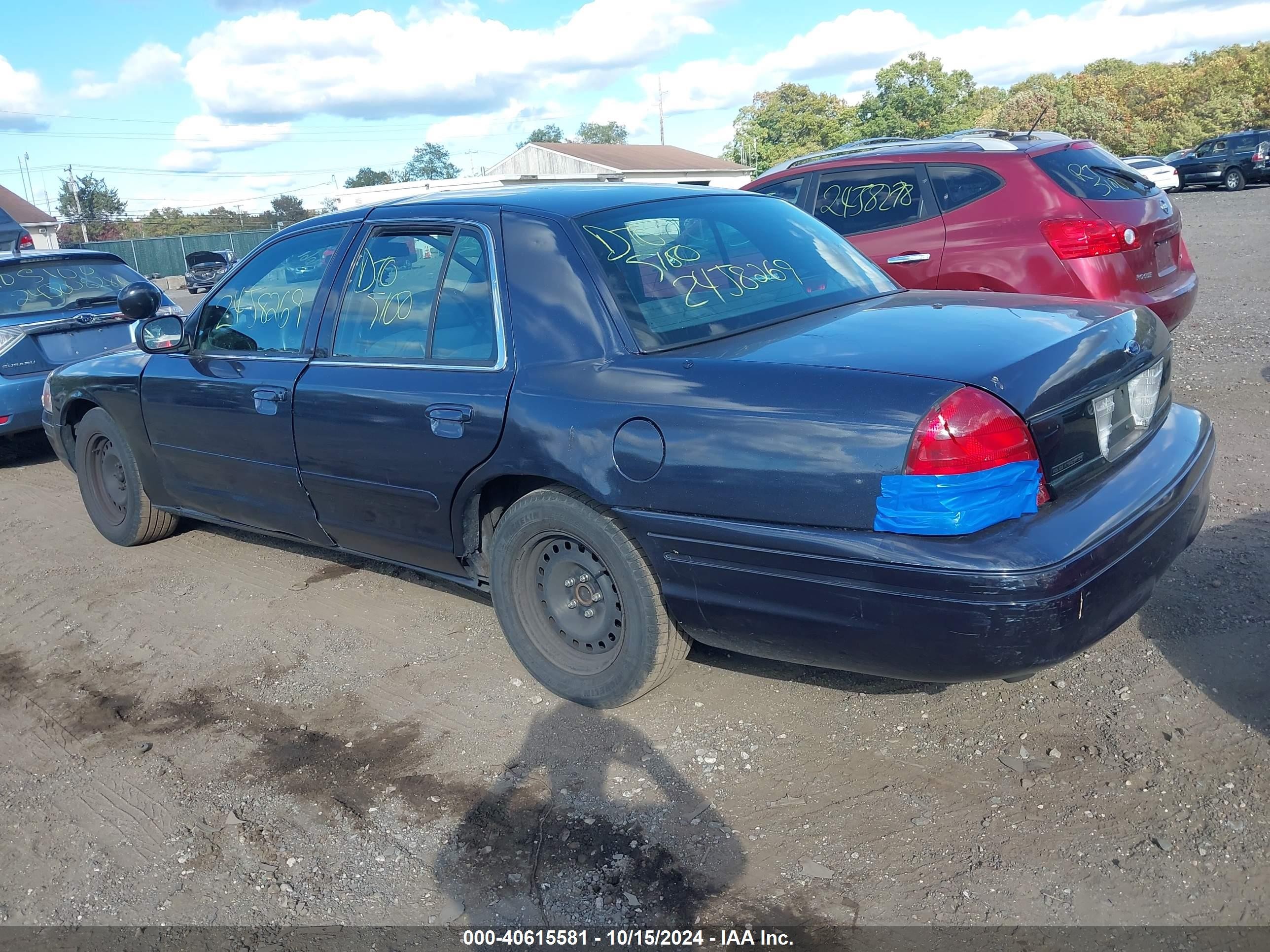 2002 Ford Crown Victoria Natural Gas Vehicle/police/police Street Appearance Black vin: 2FAFP71W42X116426
