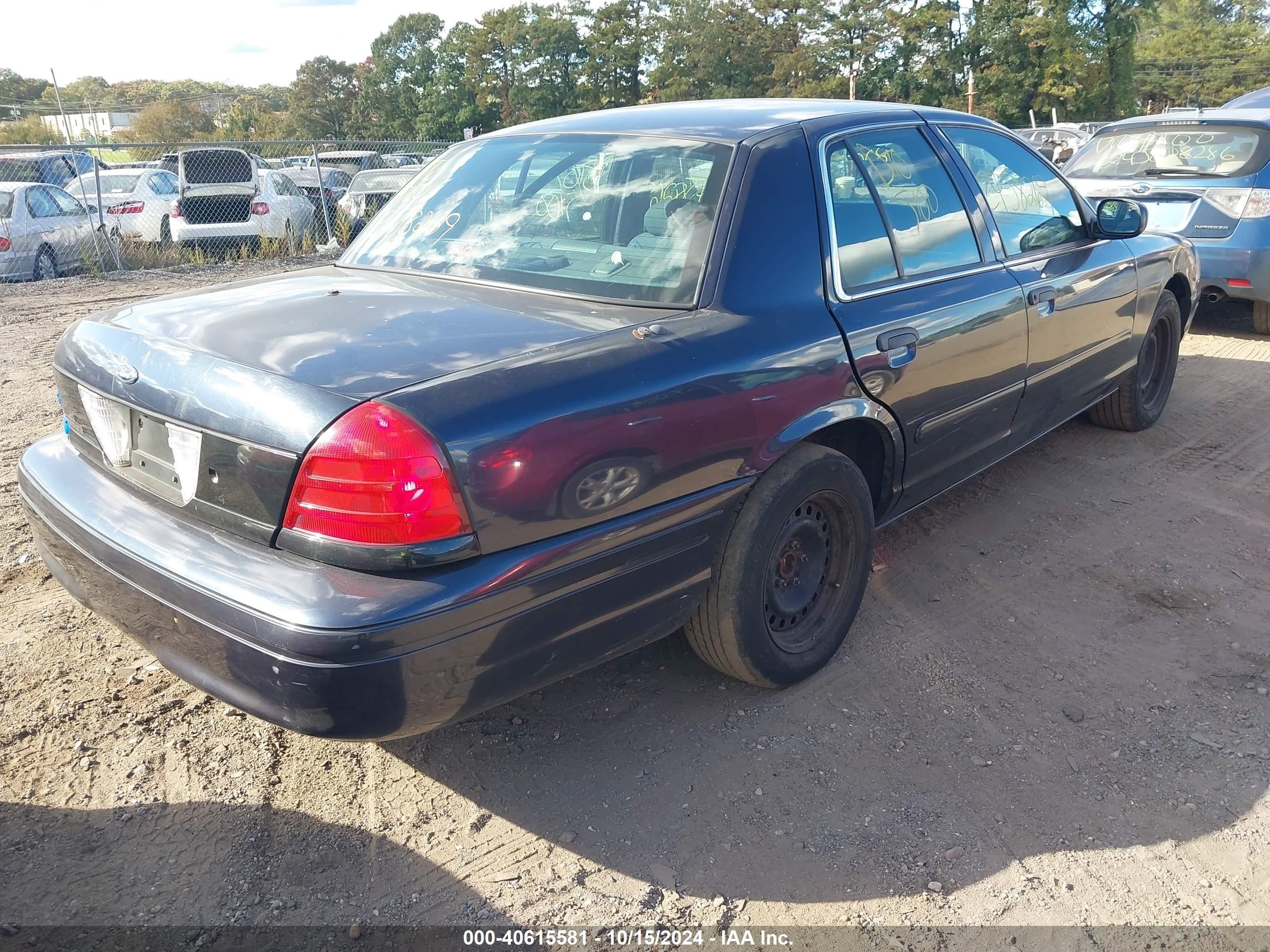 2002 Ford Crown Victoria Natural Gas Vehicle/police/police Street Appearance Black vin: 2FAFP71W42X116426
