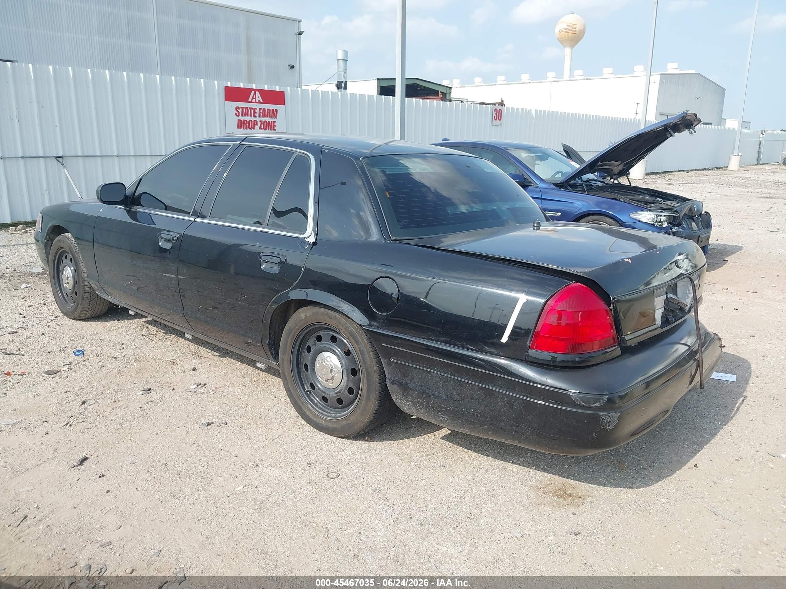 2007 Ford Crown Victoria Police/police Interceptor Black vin: 2FAFP71W57X163438