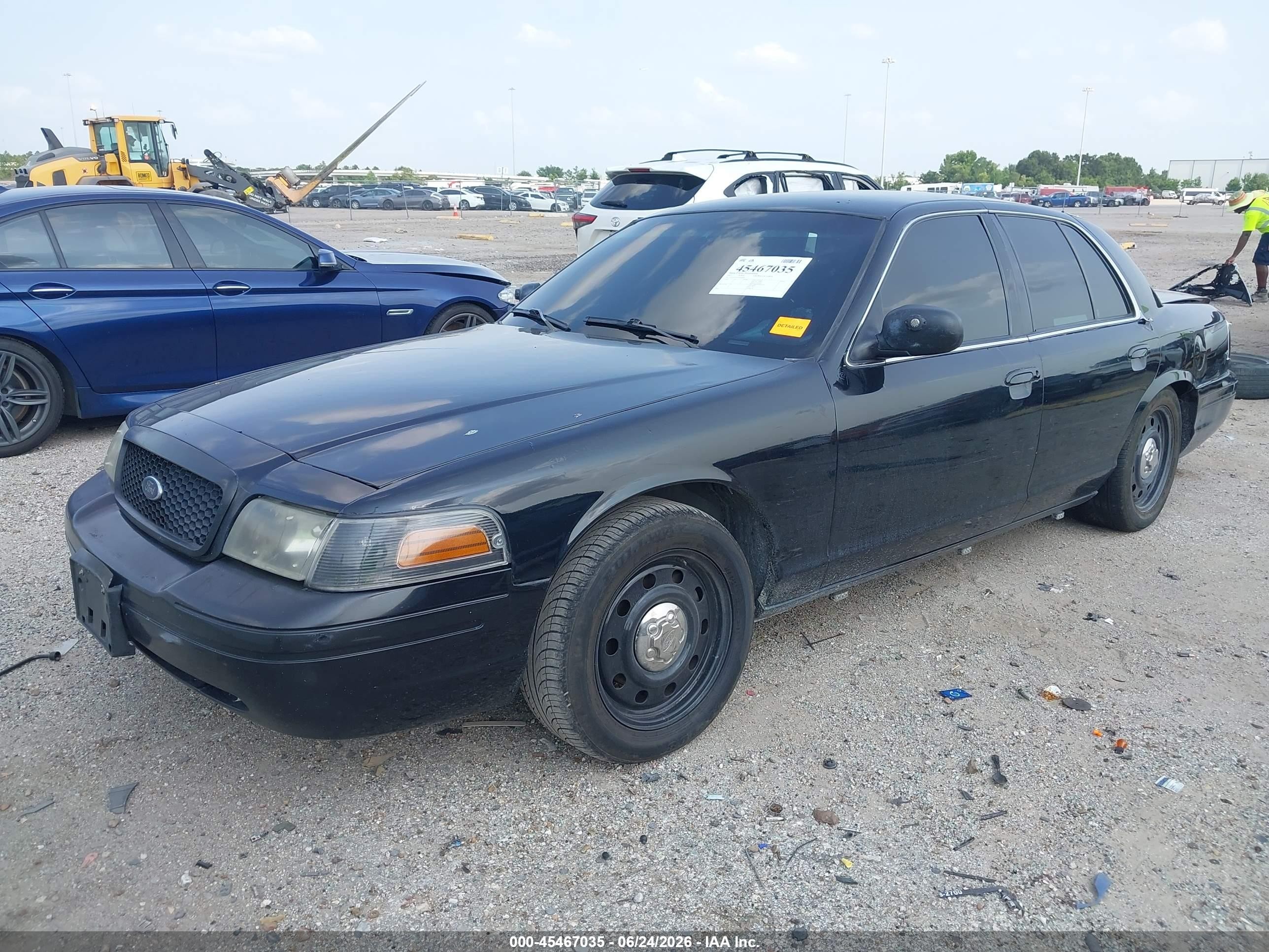 2007 Ford Crown Victoria Police/police Interceptor Black vin: 2FAFP71W57X163438