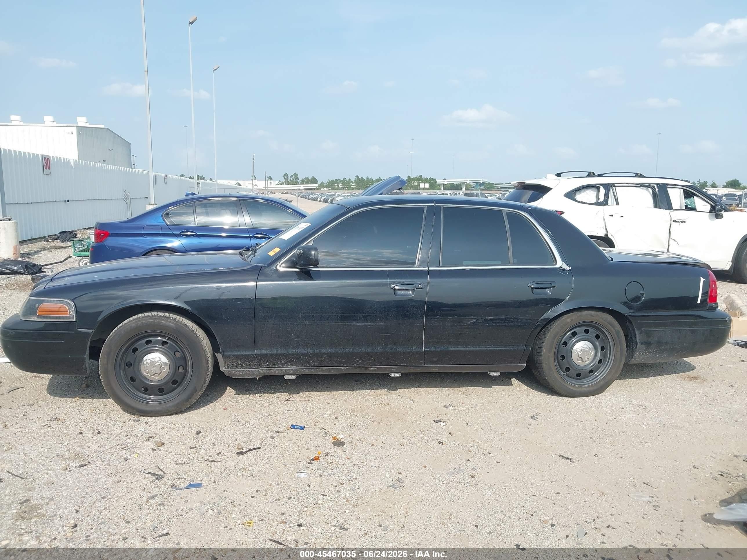 2007 Ford Crown Victoria Police/police Interceptor Black vin: 2FAFP71W57X163438