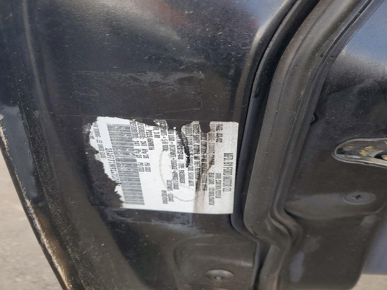 2002 Ford Crown Victoria Police Interceptor Черный vin: 2FAFP71W92X157408