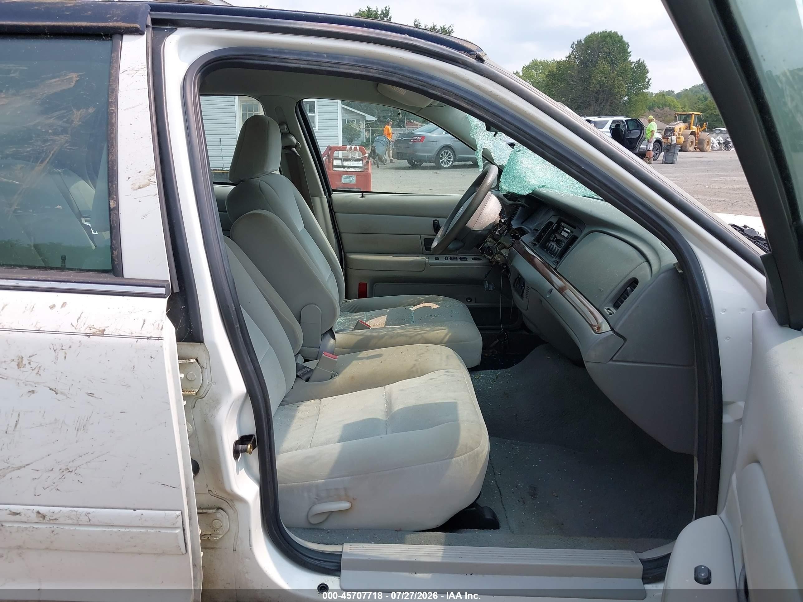 2005 Ford Crown Victoria Standard White vin: 2FAFP73W75X107351