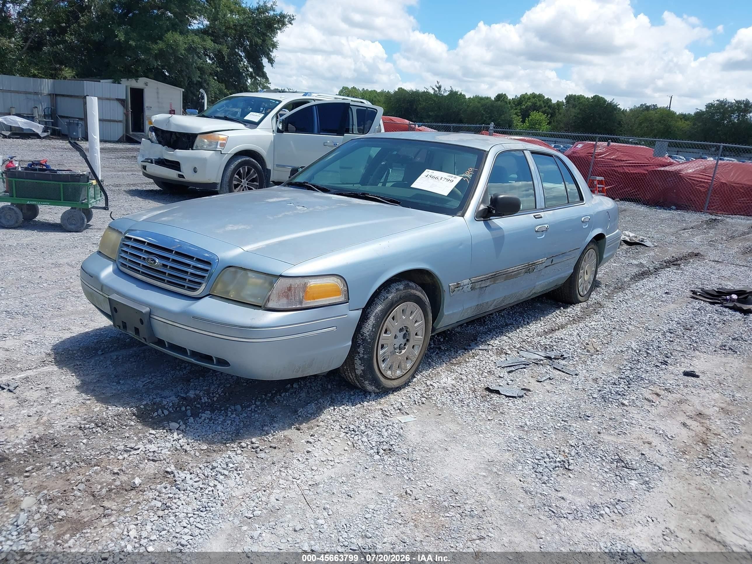 2003 Ford Crown Victoria Standard Light Blue vin: 2FAFP73WX3X182607