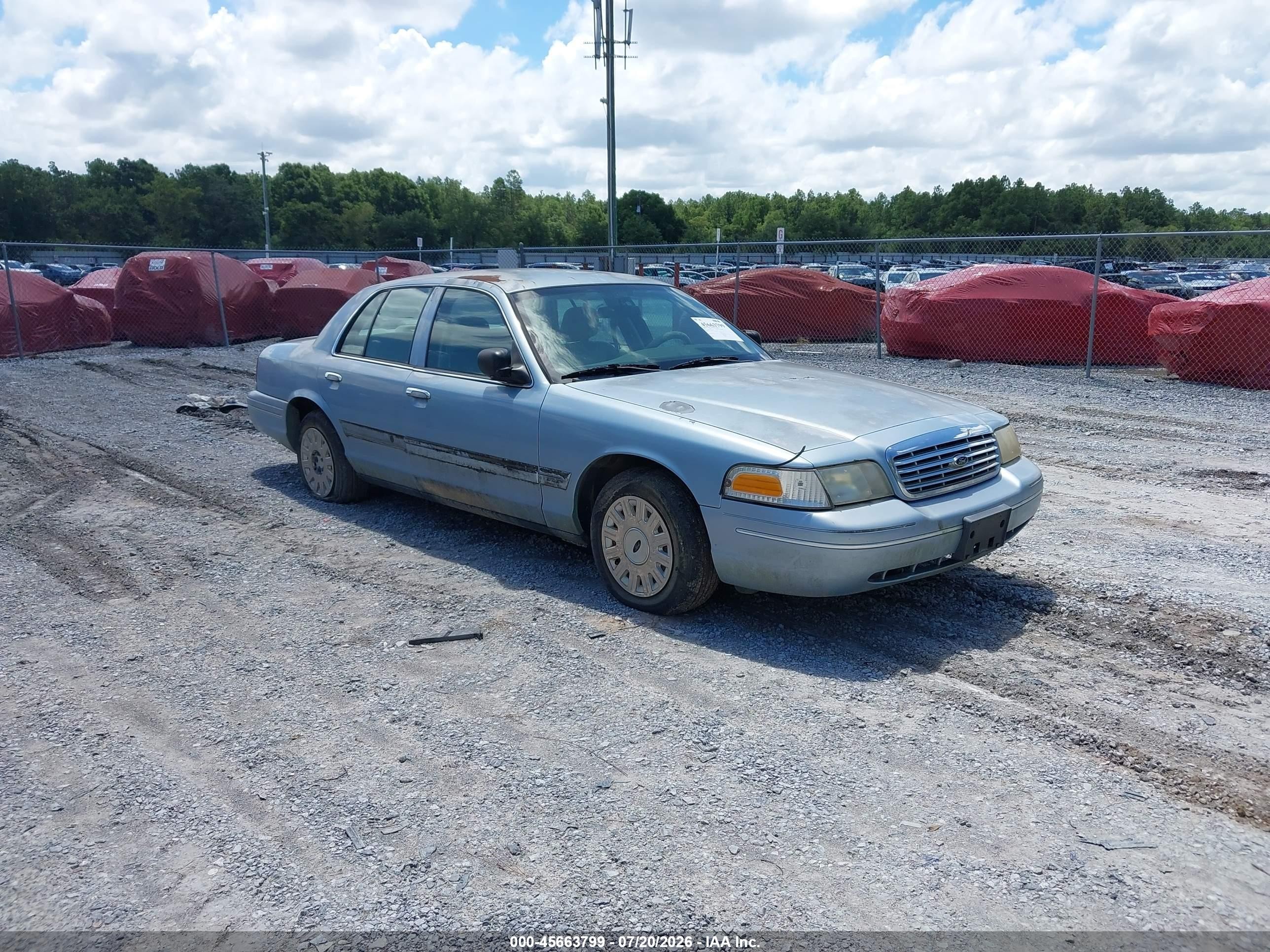 2003 Ford Crown Victoria Standard Light Blue vin: 2FAFP73WX3X182607