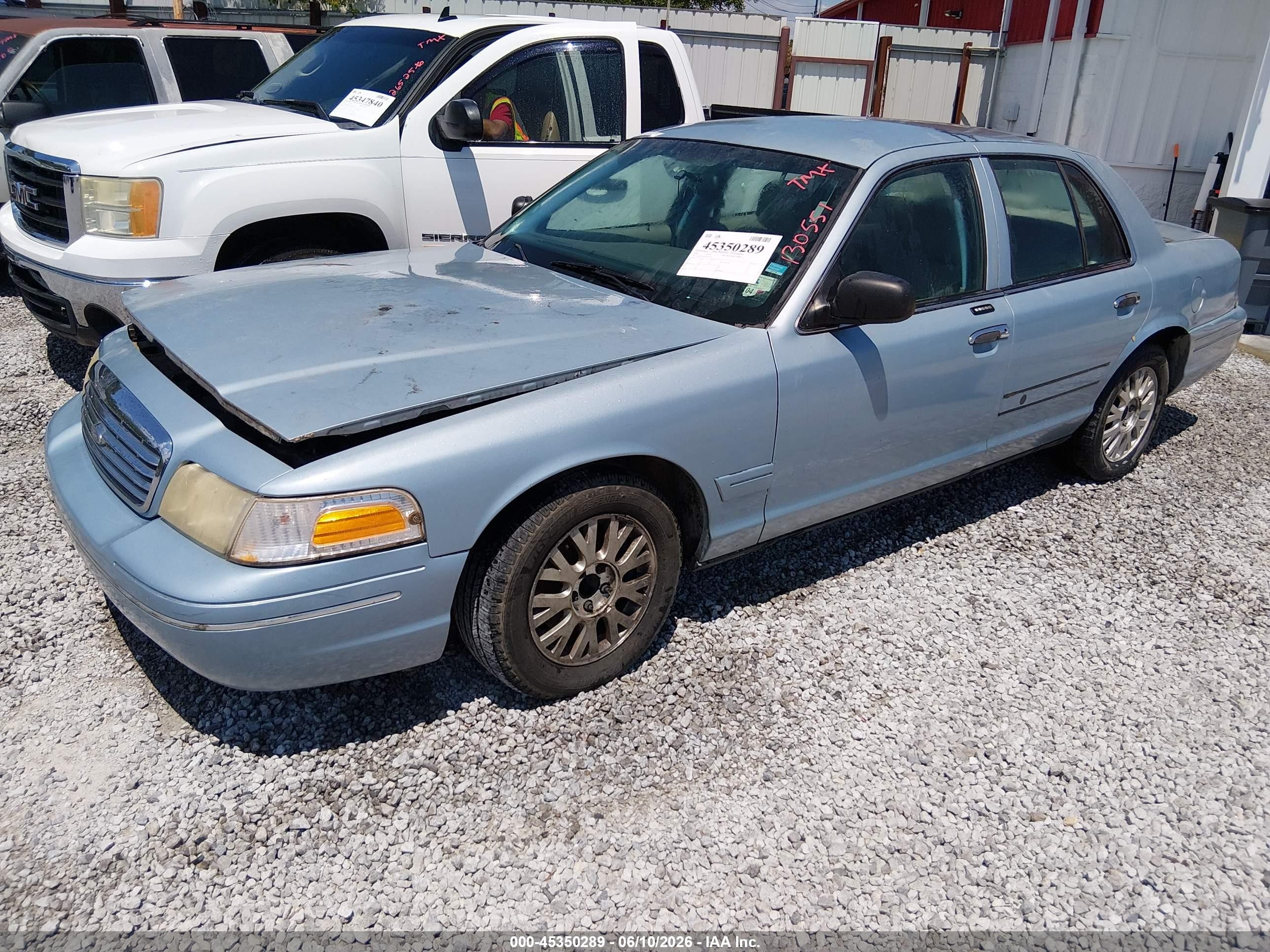 2004 Ford Crown Victoria Lx Blue vin: 2FAFP74W24X130551