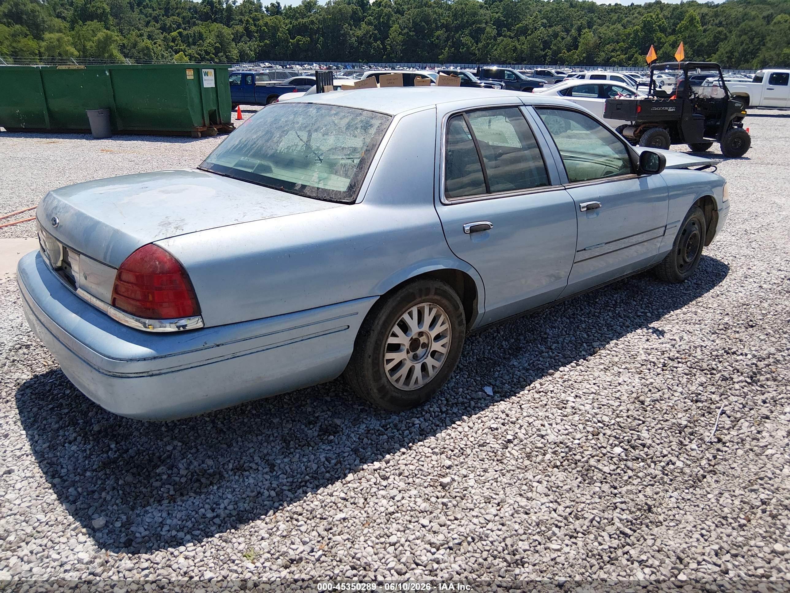2004 Ford Crown Victoria Lx Blue vin: 2FAFP74W24X130551