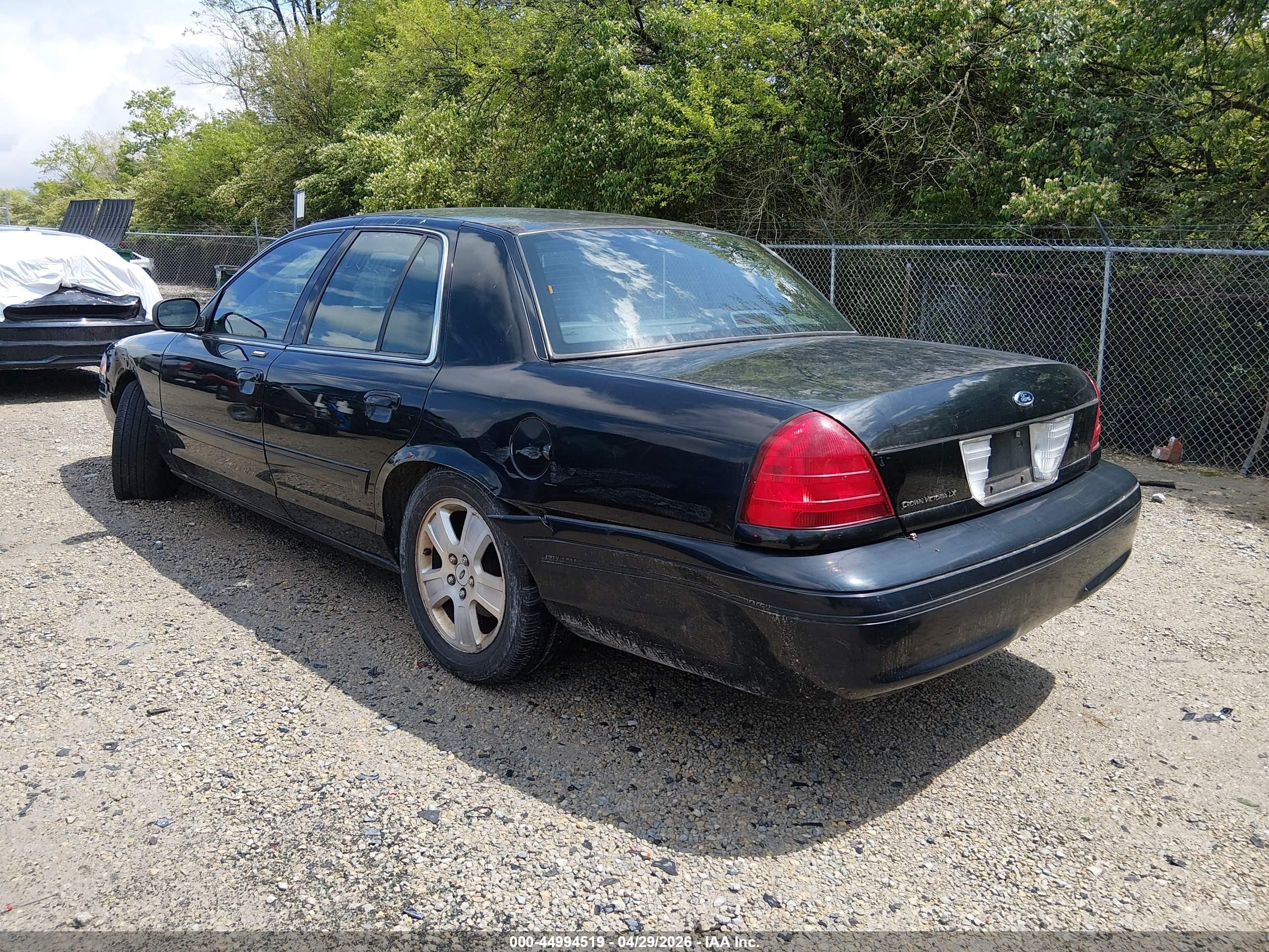 2004 Ford Crown Victoria Lx Black vin: 2FAFP74W24X152579