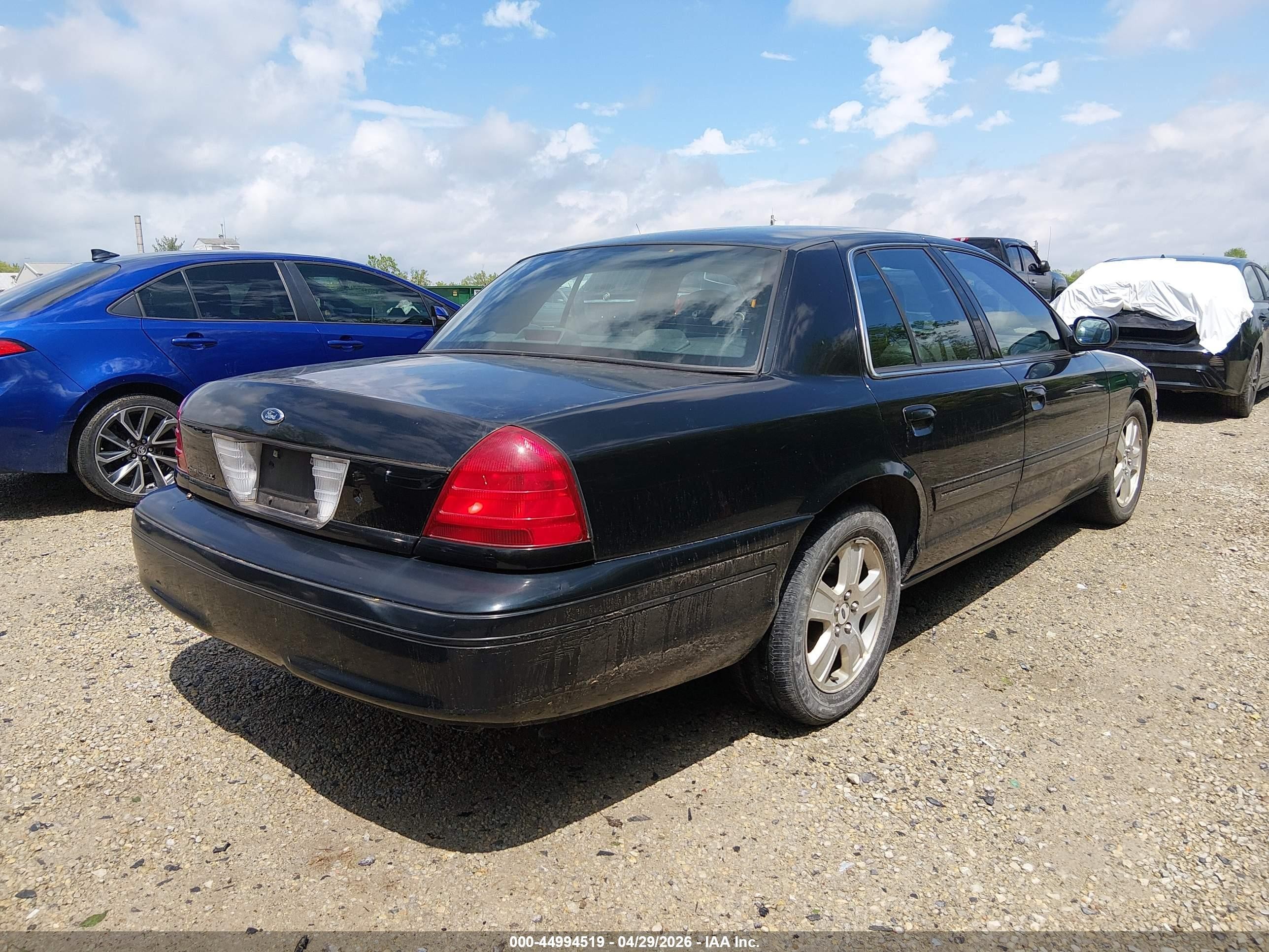 2004 Ford Crown Victoria Lx Black vin: 2FAFP74W24X152579