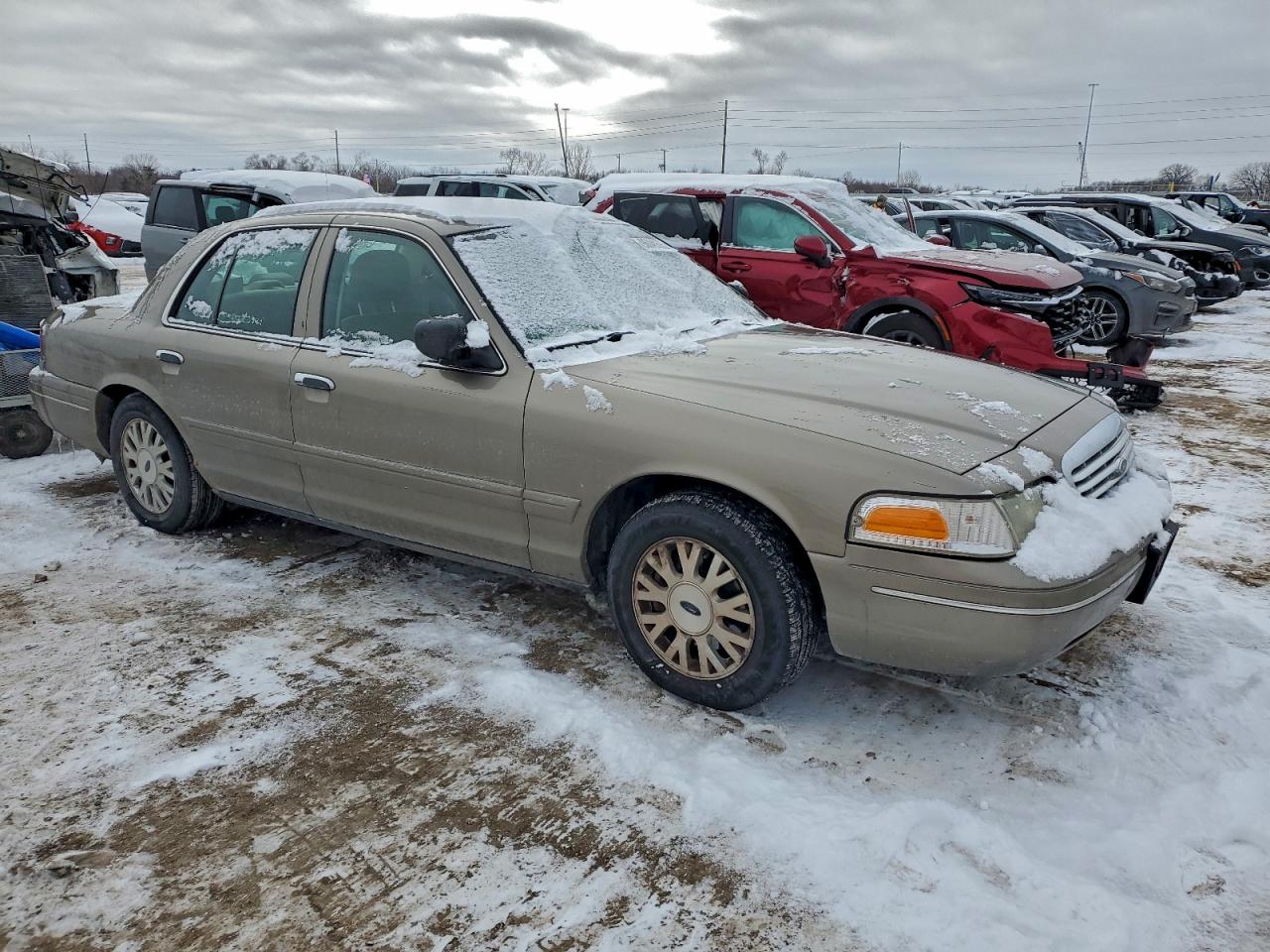 2005 Ford Crown Victoria Lx Brown vin: 2FAFP74W25X110446