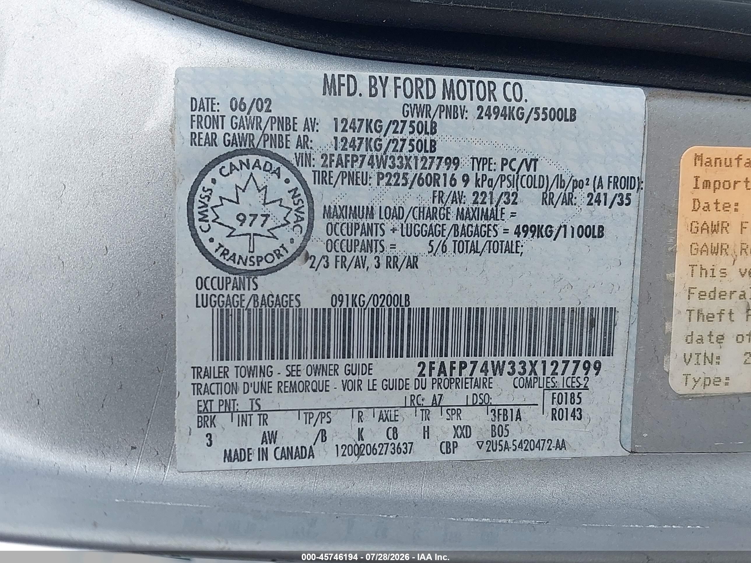 2003 Ford Crown Victoria Lx Silver vin: 2FAFP74W33X127799