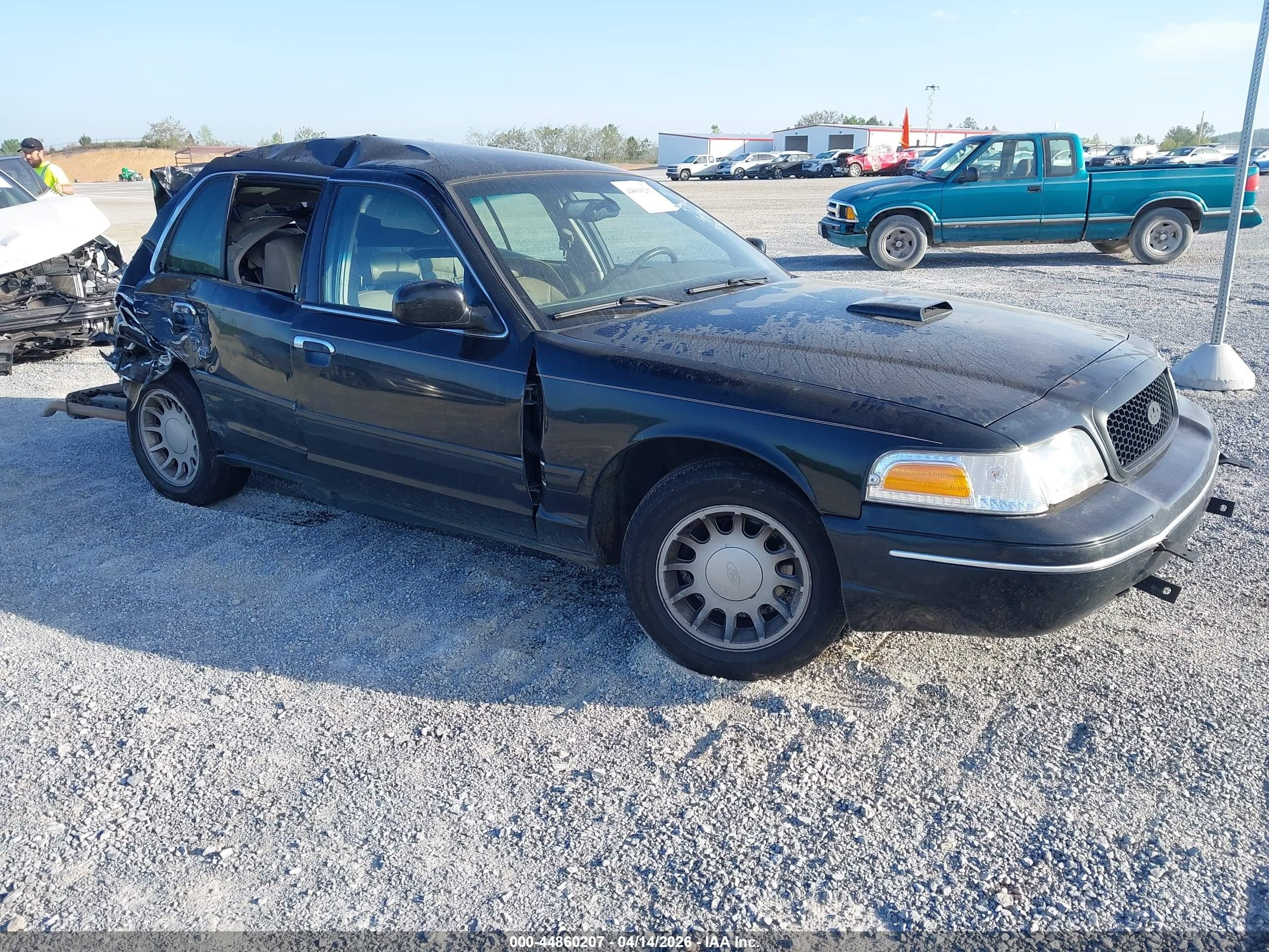 2002 Ford Crown Victoria Lx Black vin: 2FAFP74W52X147437