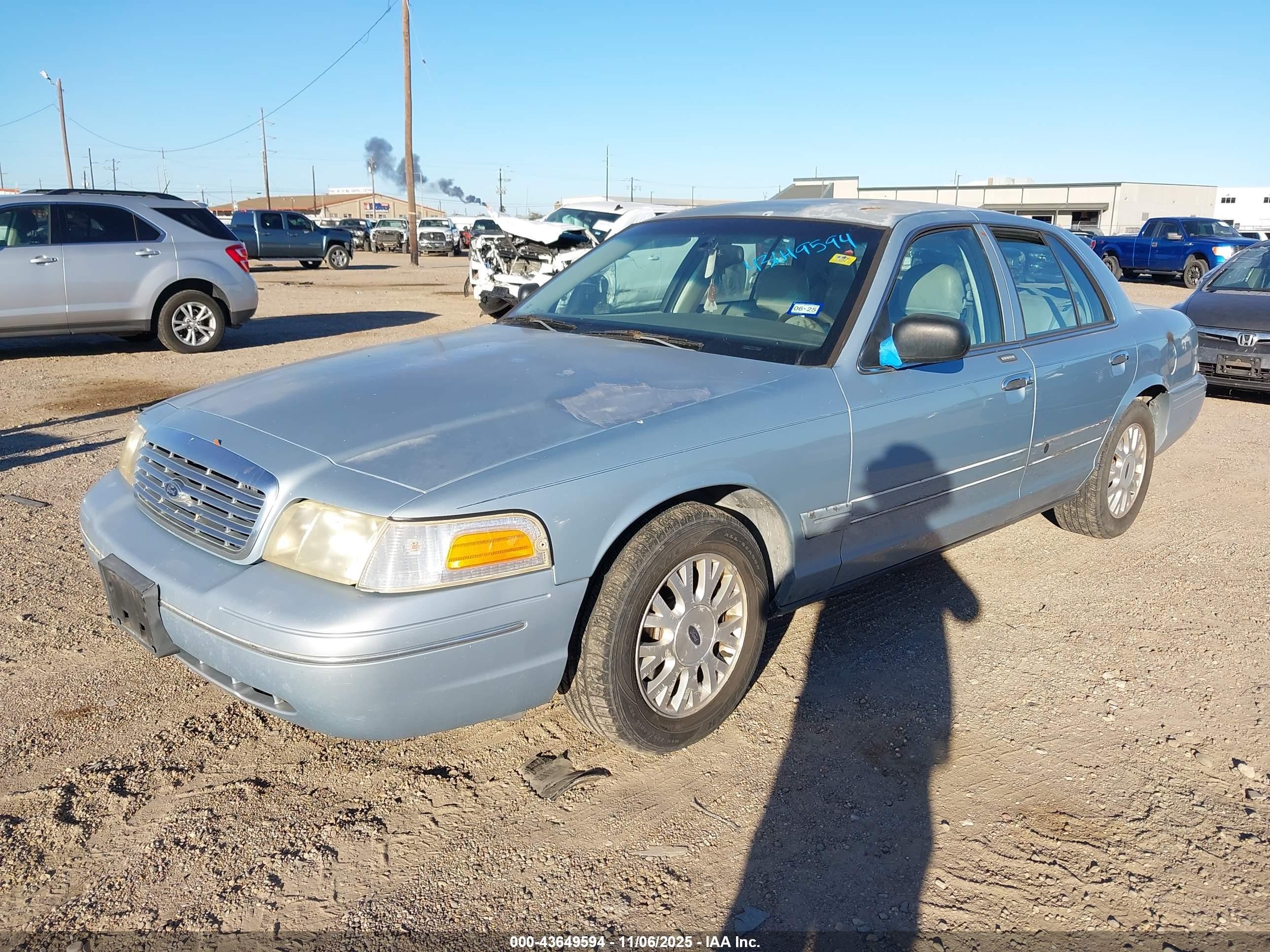 2003 Ford Crown Victoria Lx Синий vin: 2FAFP74W53X208593