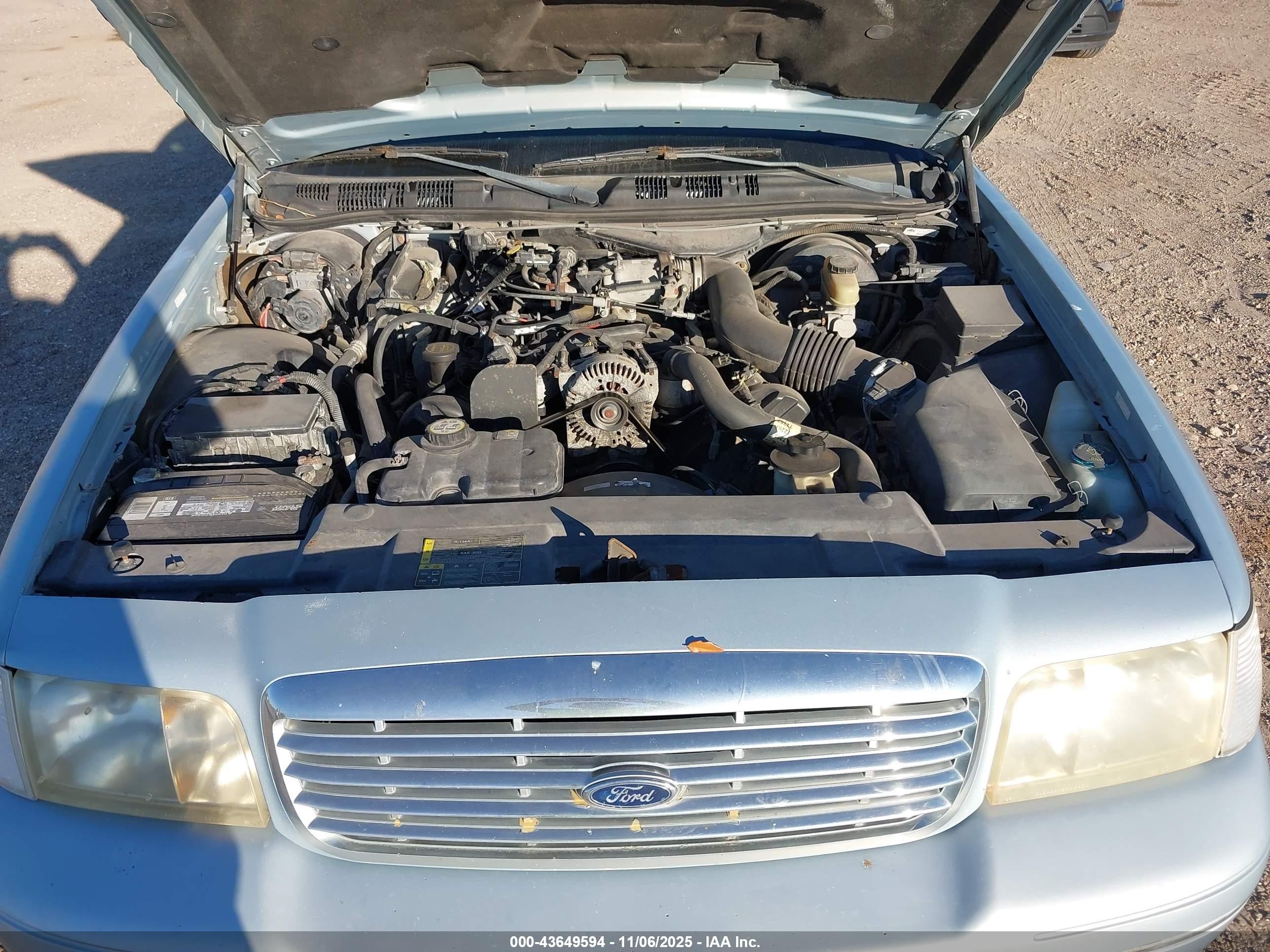 2003 Ford Crown Victoria Lx Синий vin: 2FAFP74W53X208593