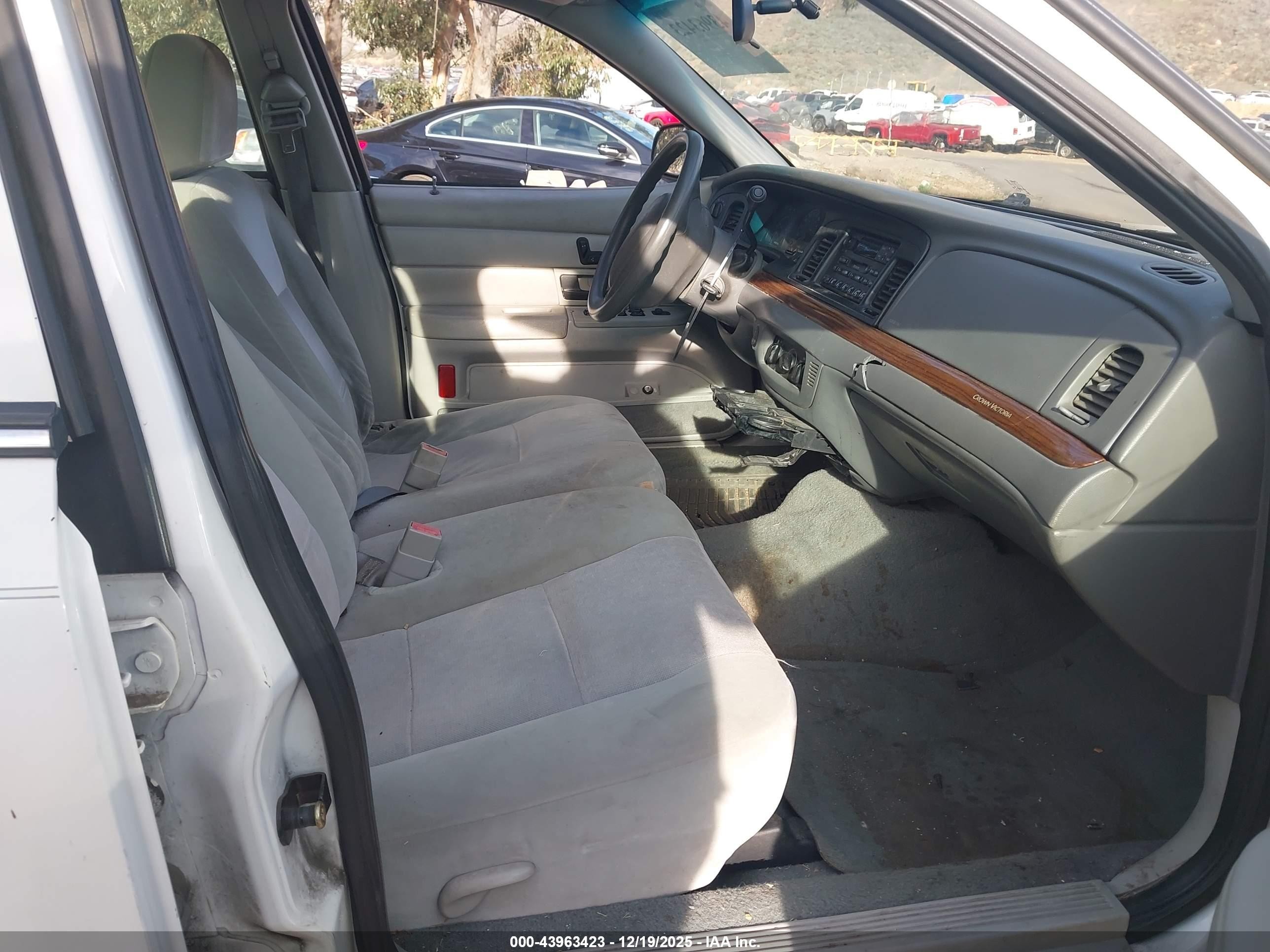 2004 Ford Crown Victoria Lx White vin: 2FAFP74W54X150776