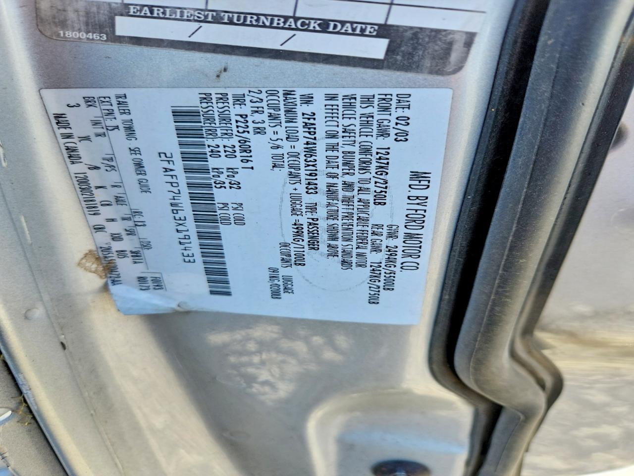 2003 Ford Crown Victoria Lx Silver vin: 2FAFP74W63X191433