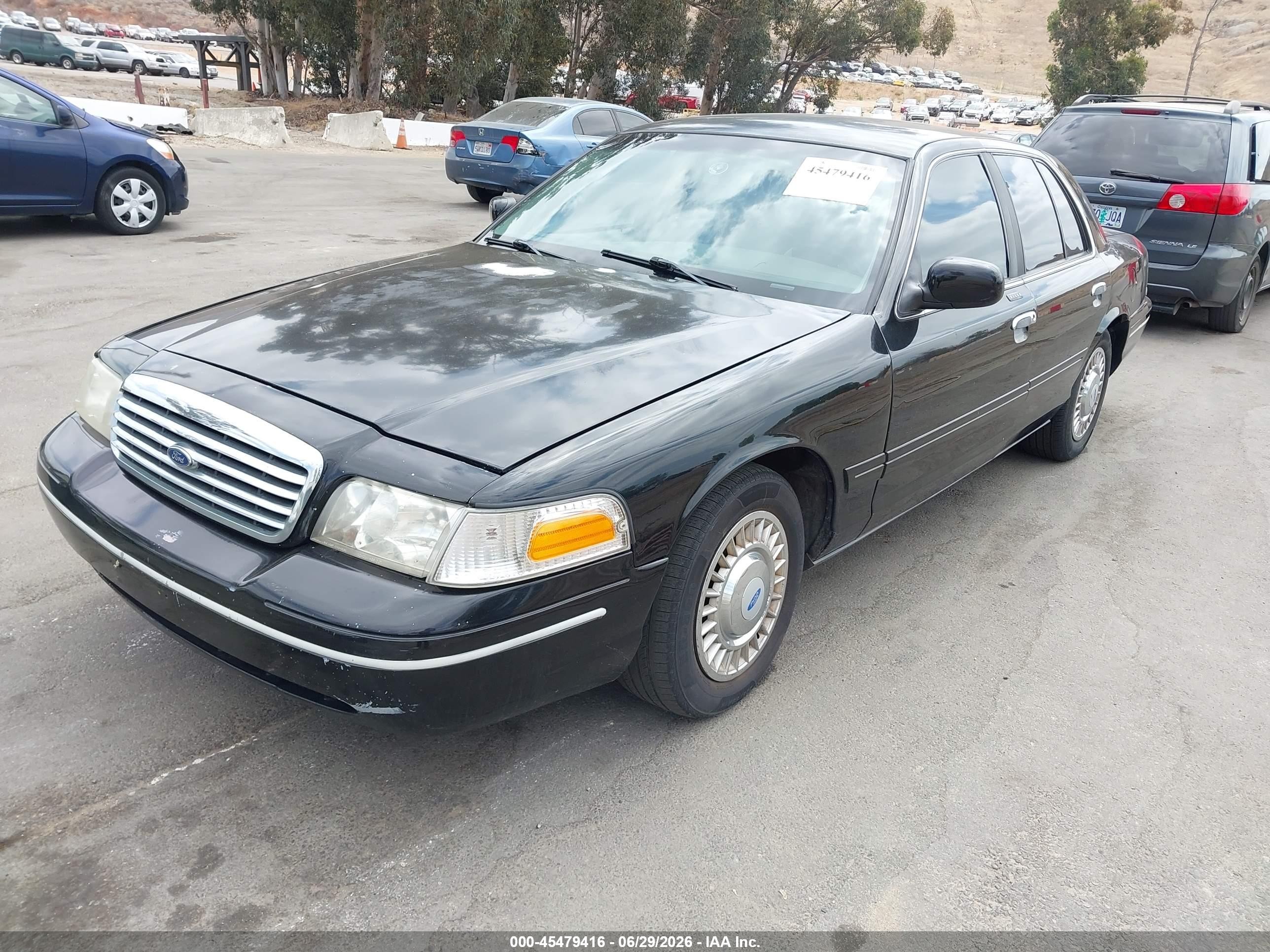 1998 Ford Crown Victoria Lx Black vin: 2FAFP74W7WX180624