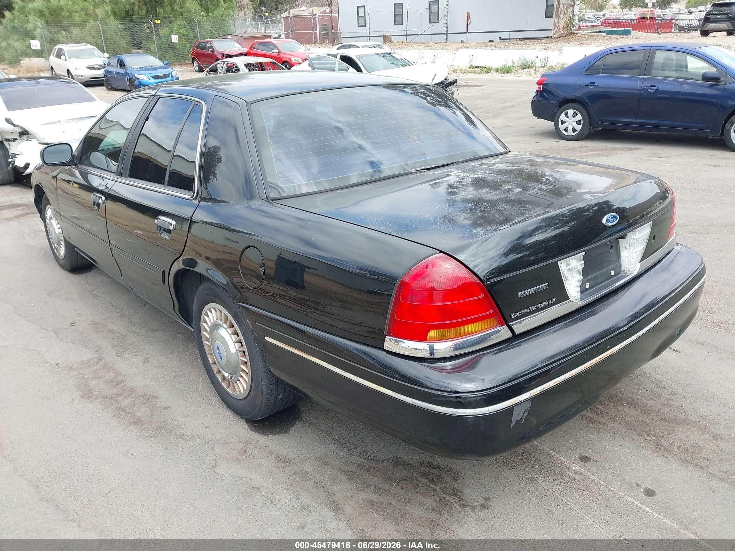 1998 Ford Crown Victoria Lx Black vin: 2FAFP74W7WX180624