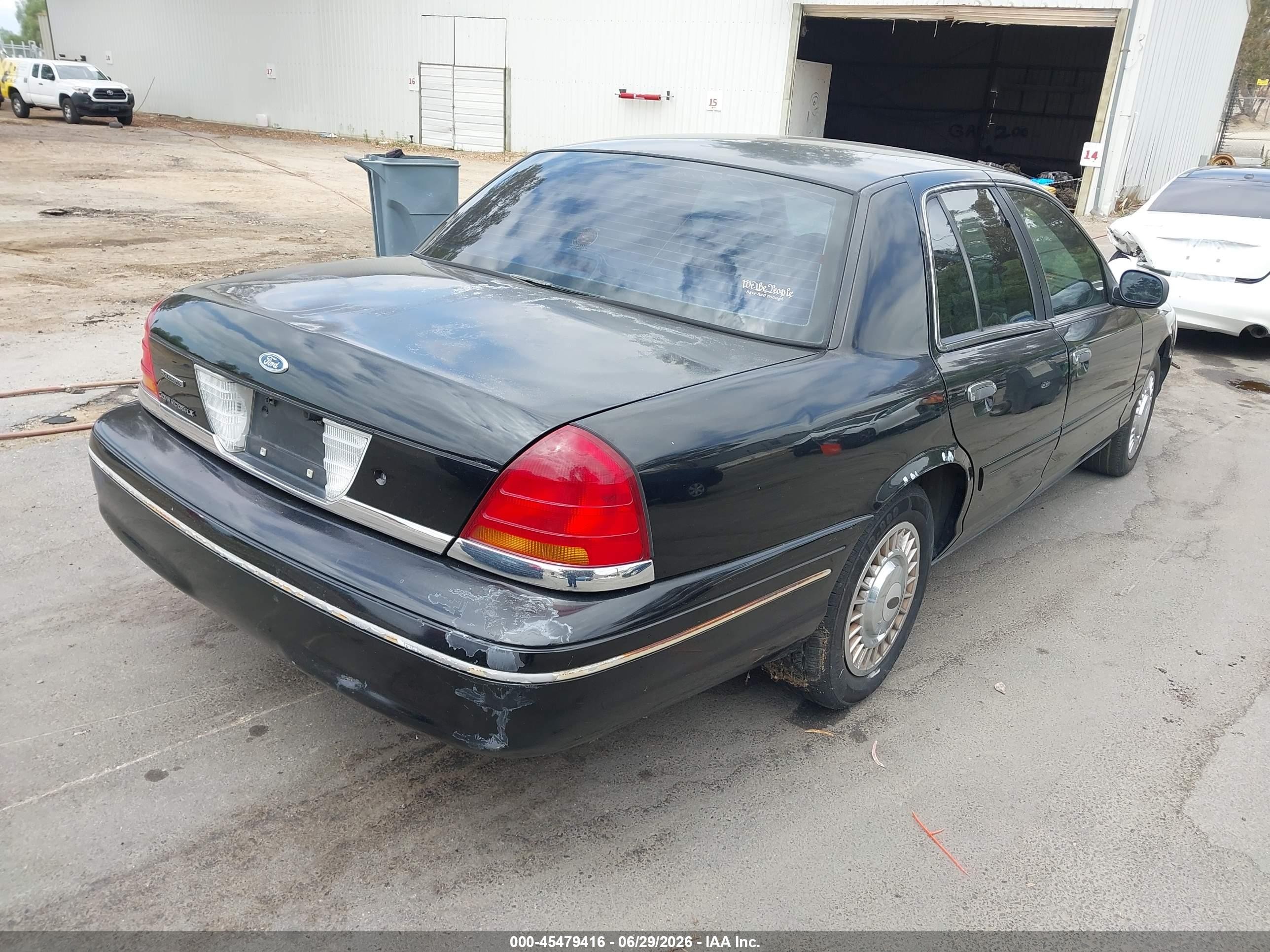 1998 Ford Crown Victoria Lx Black vin: 2FAFP74W7WX180624