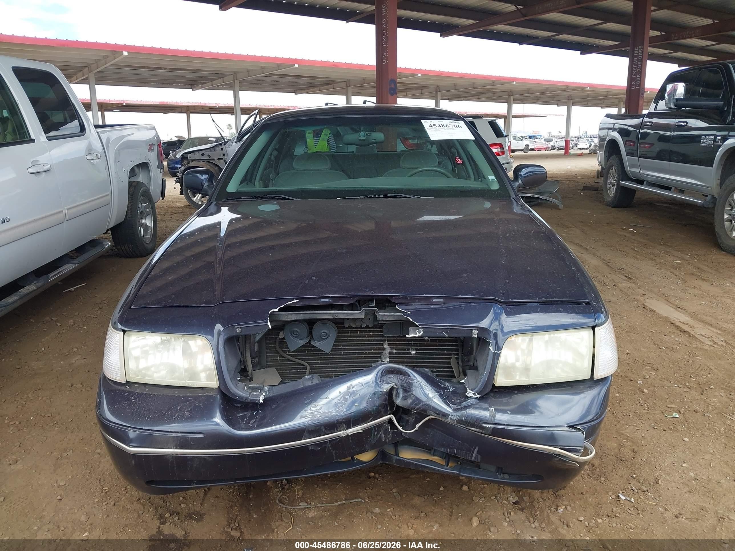 2002 Ford Crown Victoria Lx Blue vin: 2FAFP74W82X159906