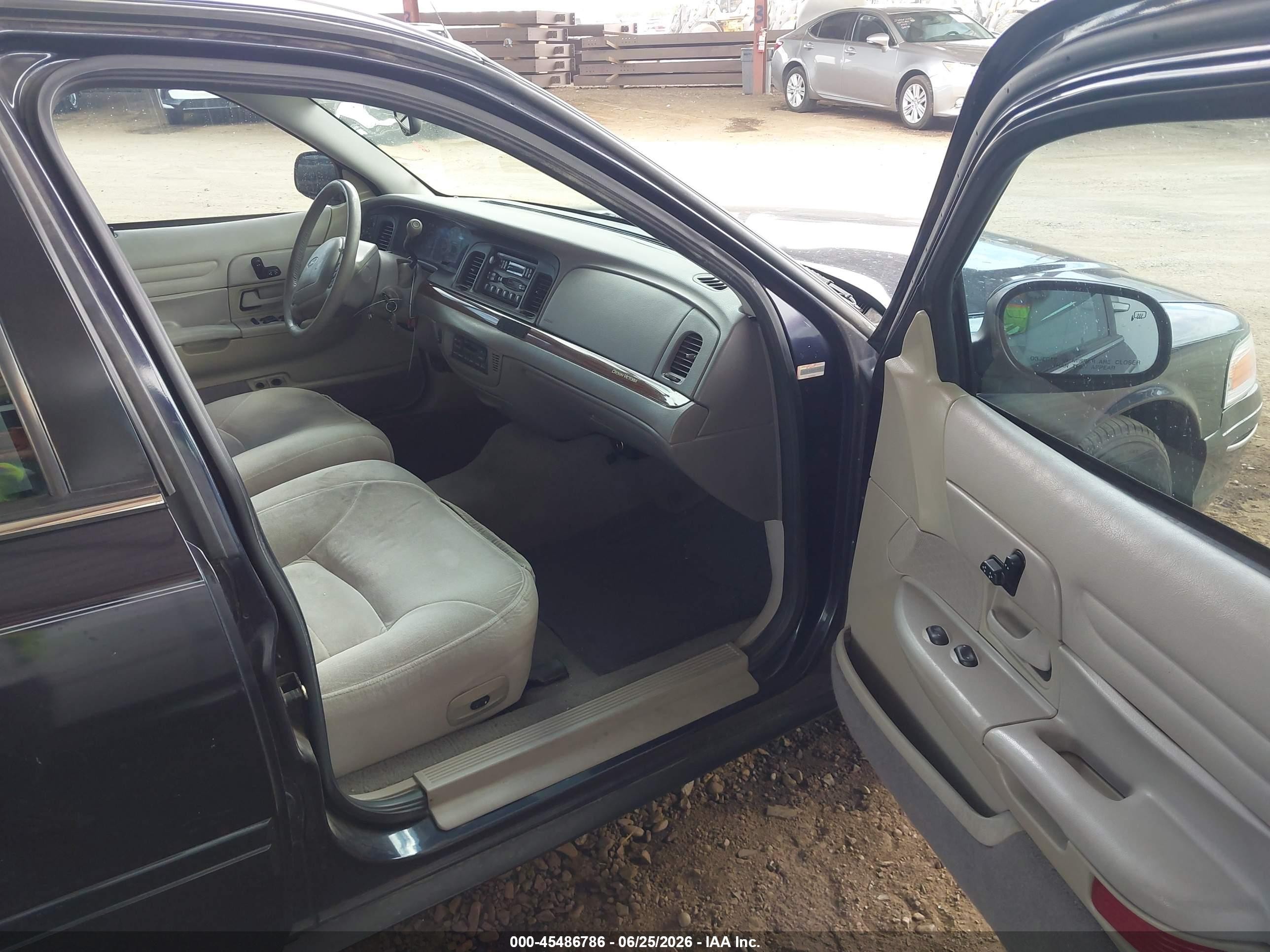 2002 Ford Crown Victoria Lx Blue vin: 2FAFP74W82X159906