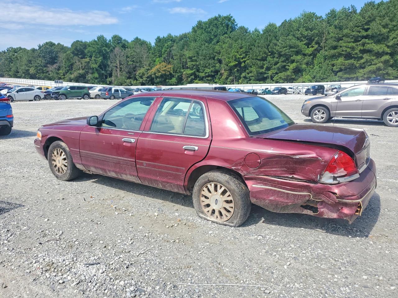 2005 Ford Crown Victoria Lx Burgundy vin: 2FAFP74W95X135974