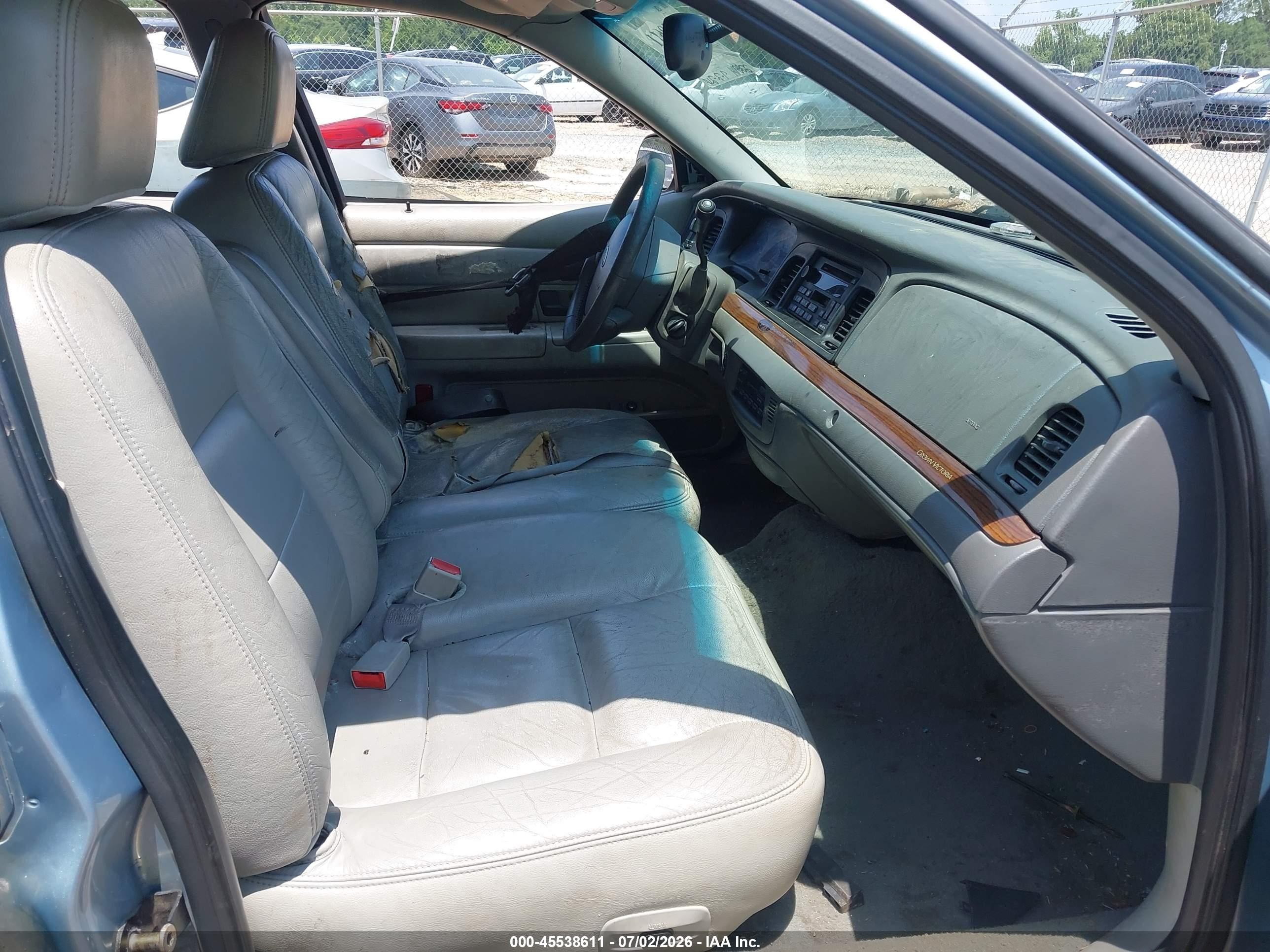 2005 Ford Crown Victoria Light Blue vin: 2FAFP74W95X152807