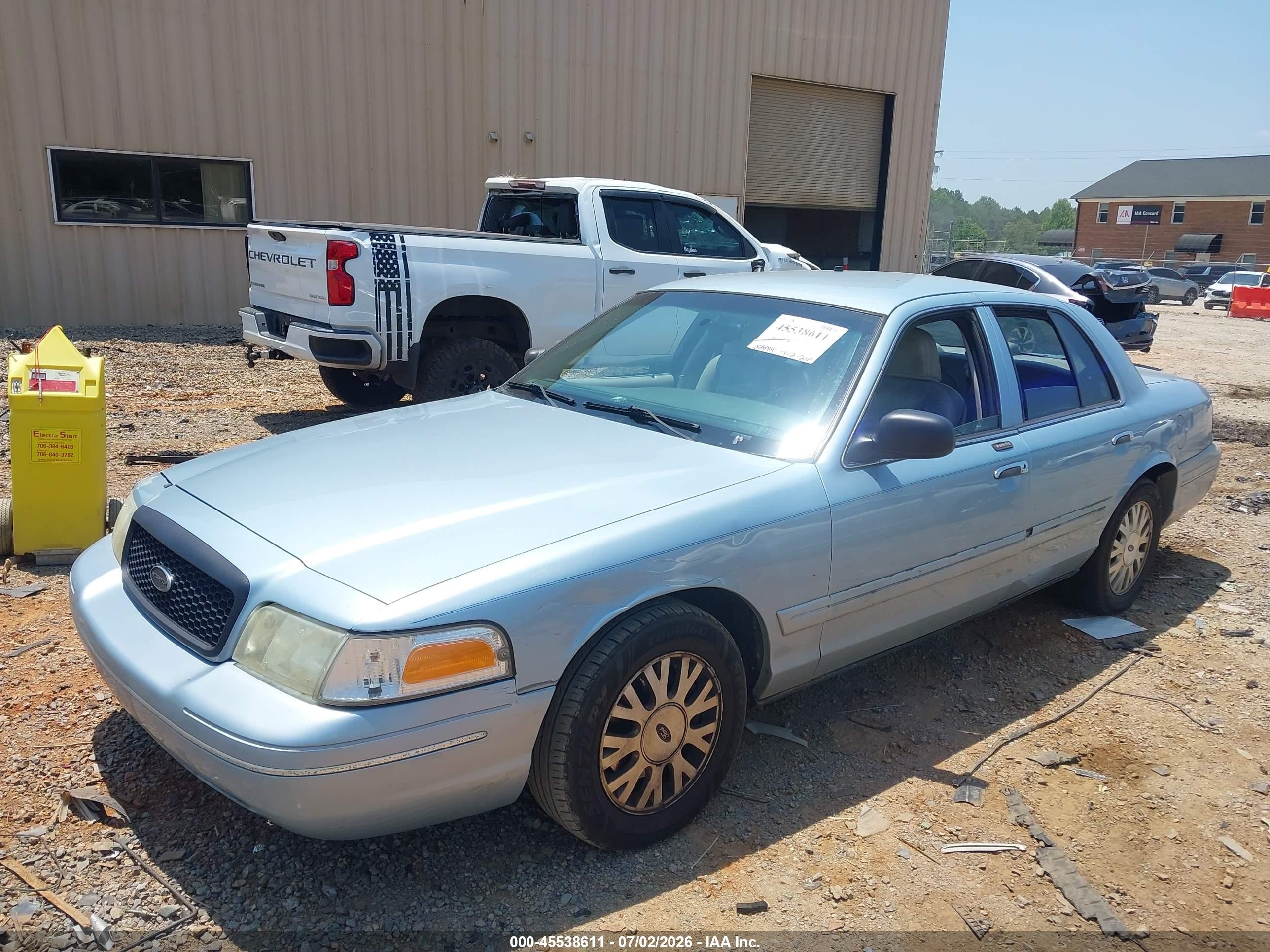 2005 Ford Crown Victoria Light Blue vin: 2FAFP74W95X152807