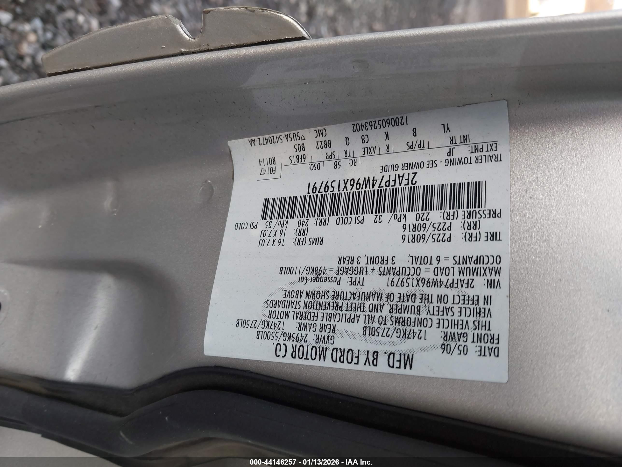 2006 Ford Crown Victoria Lx/lx Sport Gray vin: 2FAFP74W96X159791
