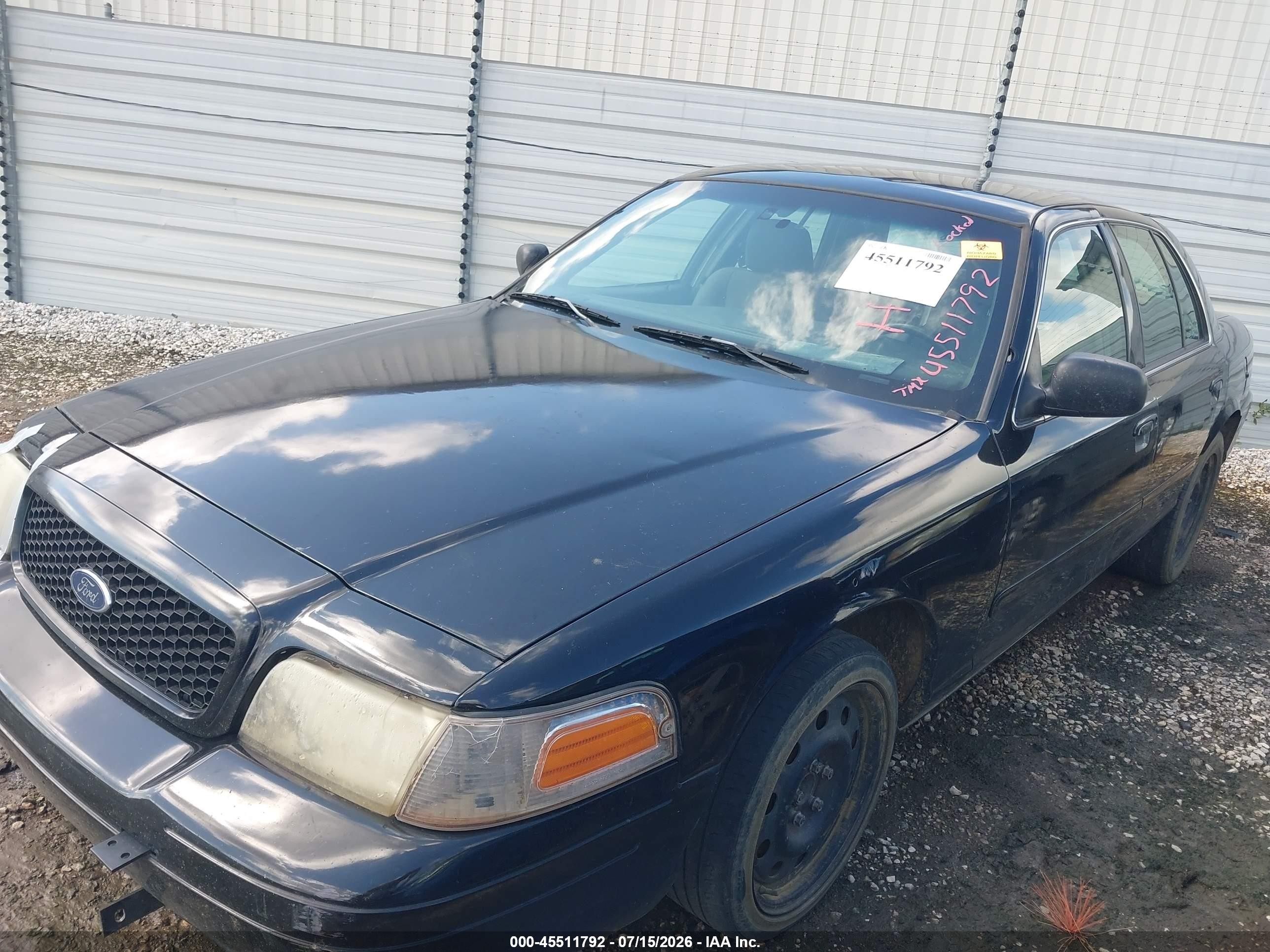 2008 Ford Crown Victoria Police/police Interceptor Black vin: 2FAHP71V08X134396