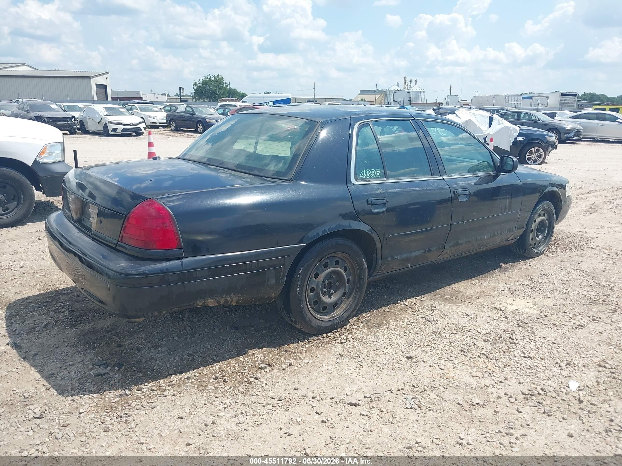 2008 Ford Crown Victoria Police/police Interceptor Black vin: 2FAHP71V08X134396