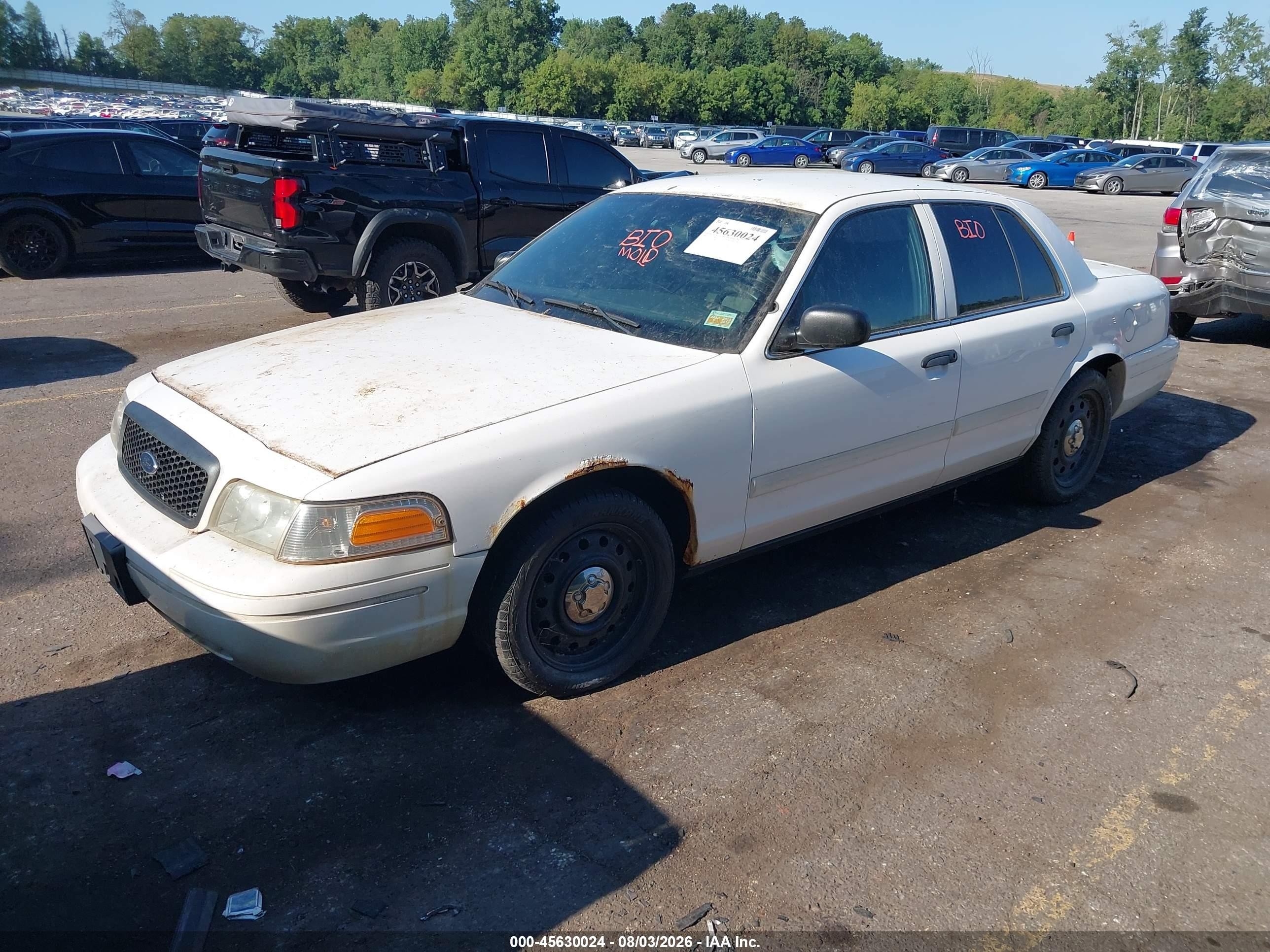 2009 Ford Crown Victoria Police/police Interceptor Белый vin: 2FAHP71V29X102891