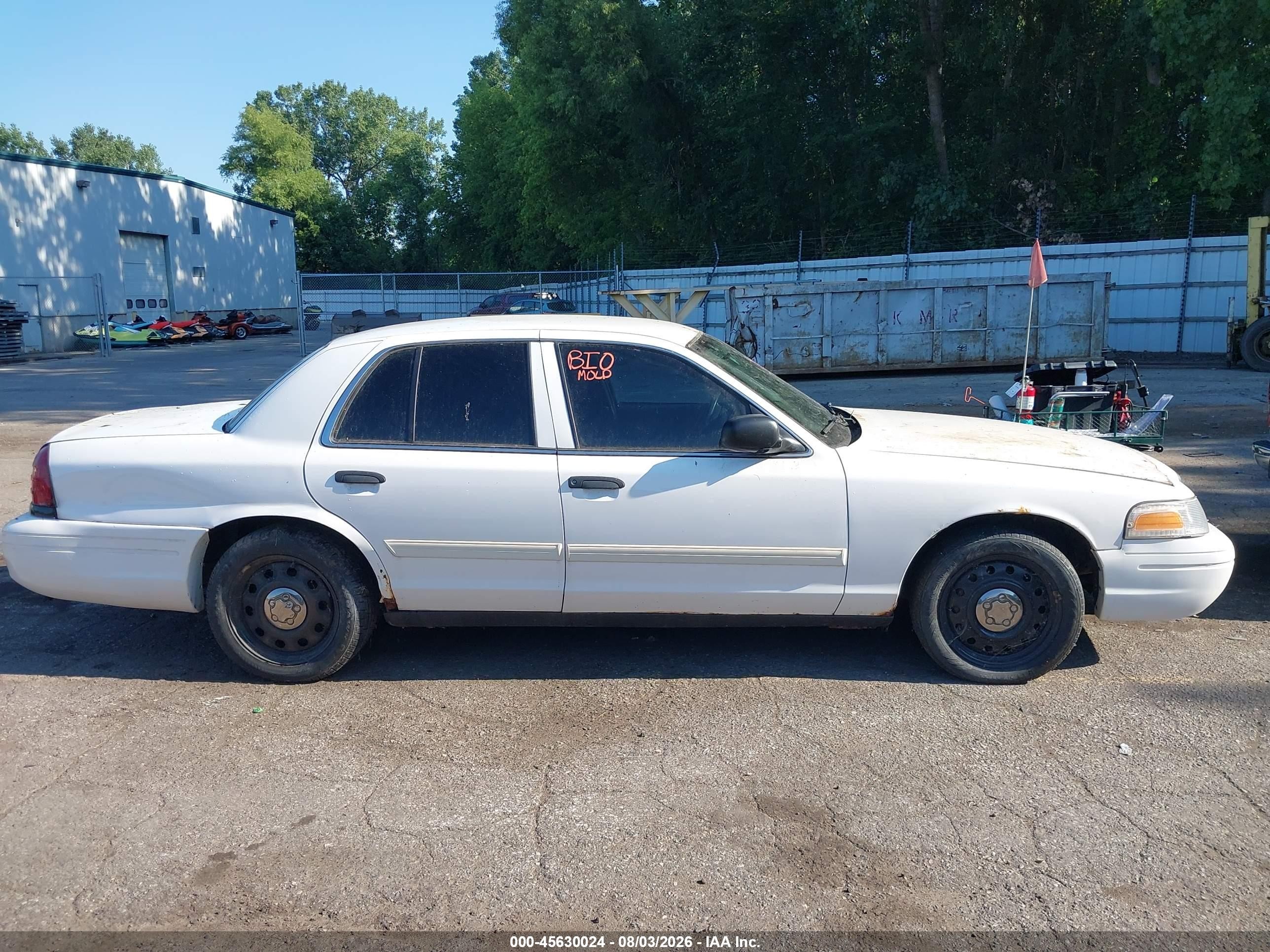 2009 Ford Crown Victoria Police/police Interceptor Белый vin: 2FAHP71V29X102891
