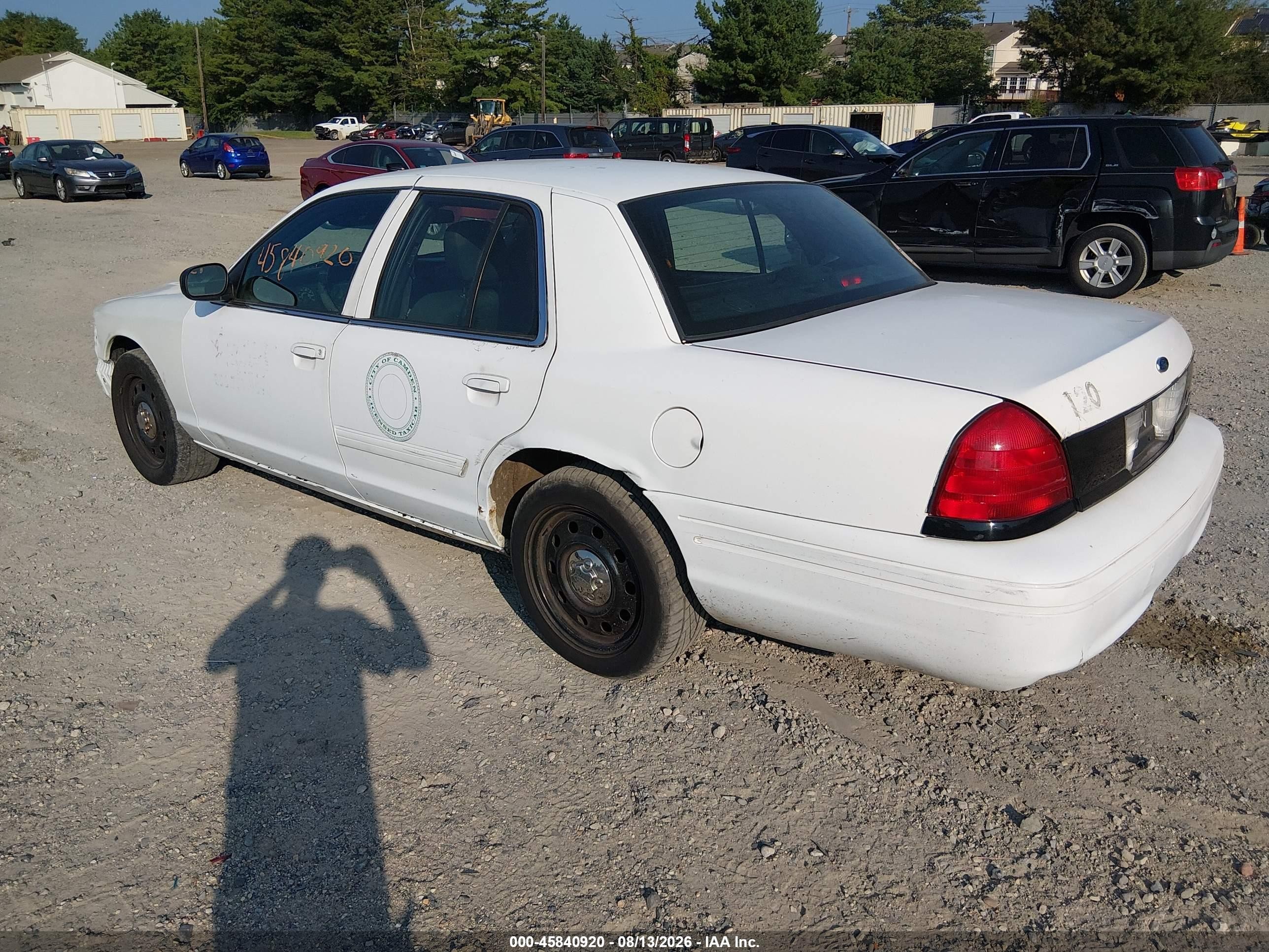 2009 Ford Crown Victoria Police/police Interceptor White vin: 2FAHP71V29X133204