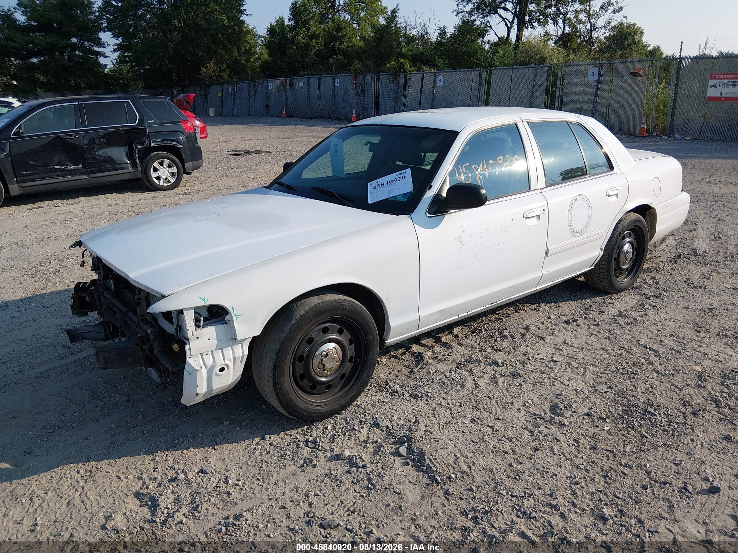 2009 Ford Crown Victoria Police/police Interceptor White vin: 2FAHP71V29X133204