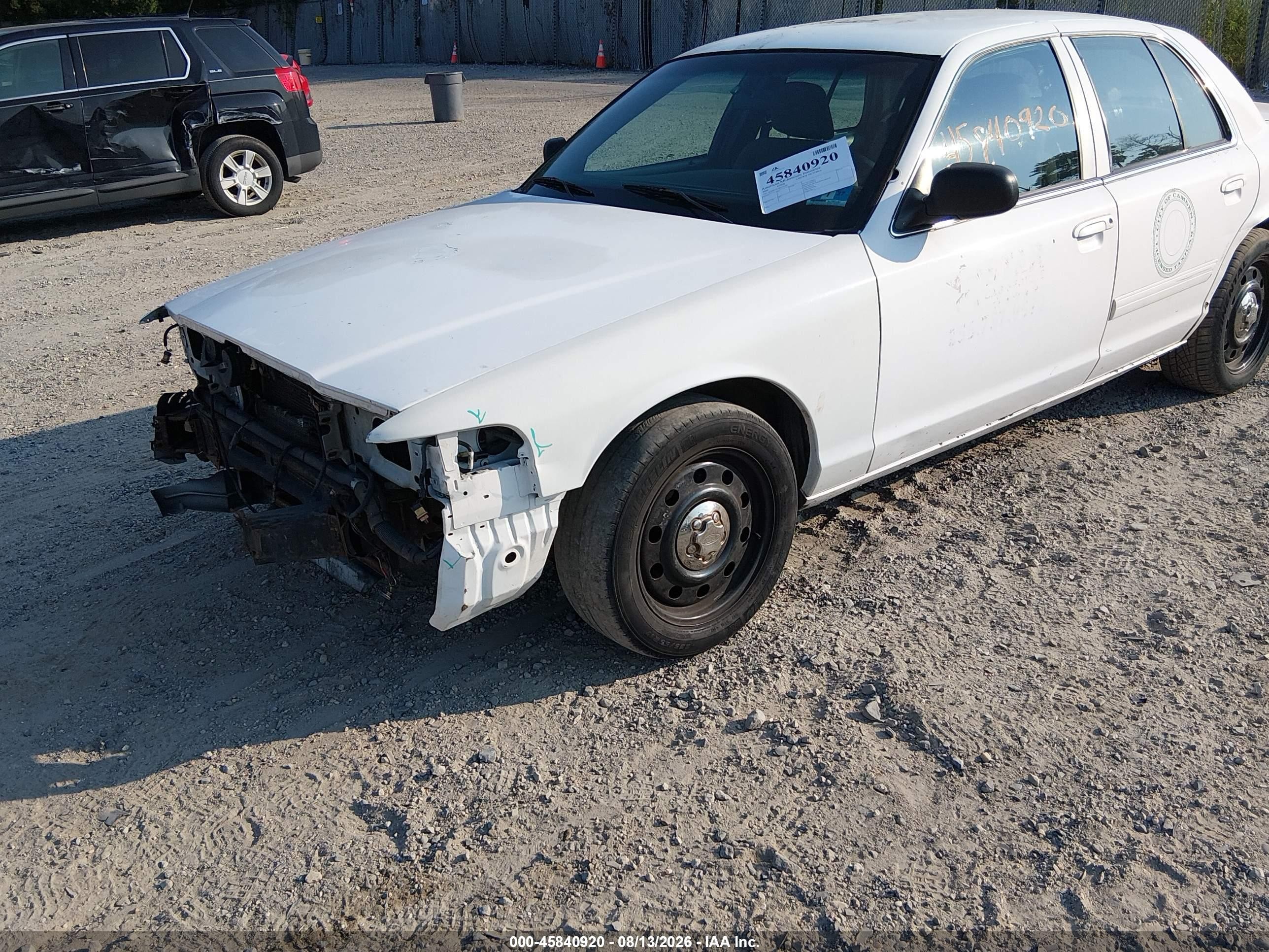 2009 Ford Crown Victoria Police/police Interceptor White vin: 2FAHP71V29X133204