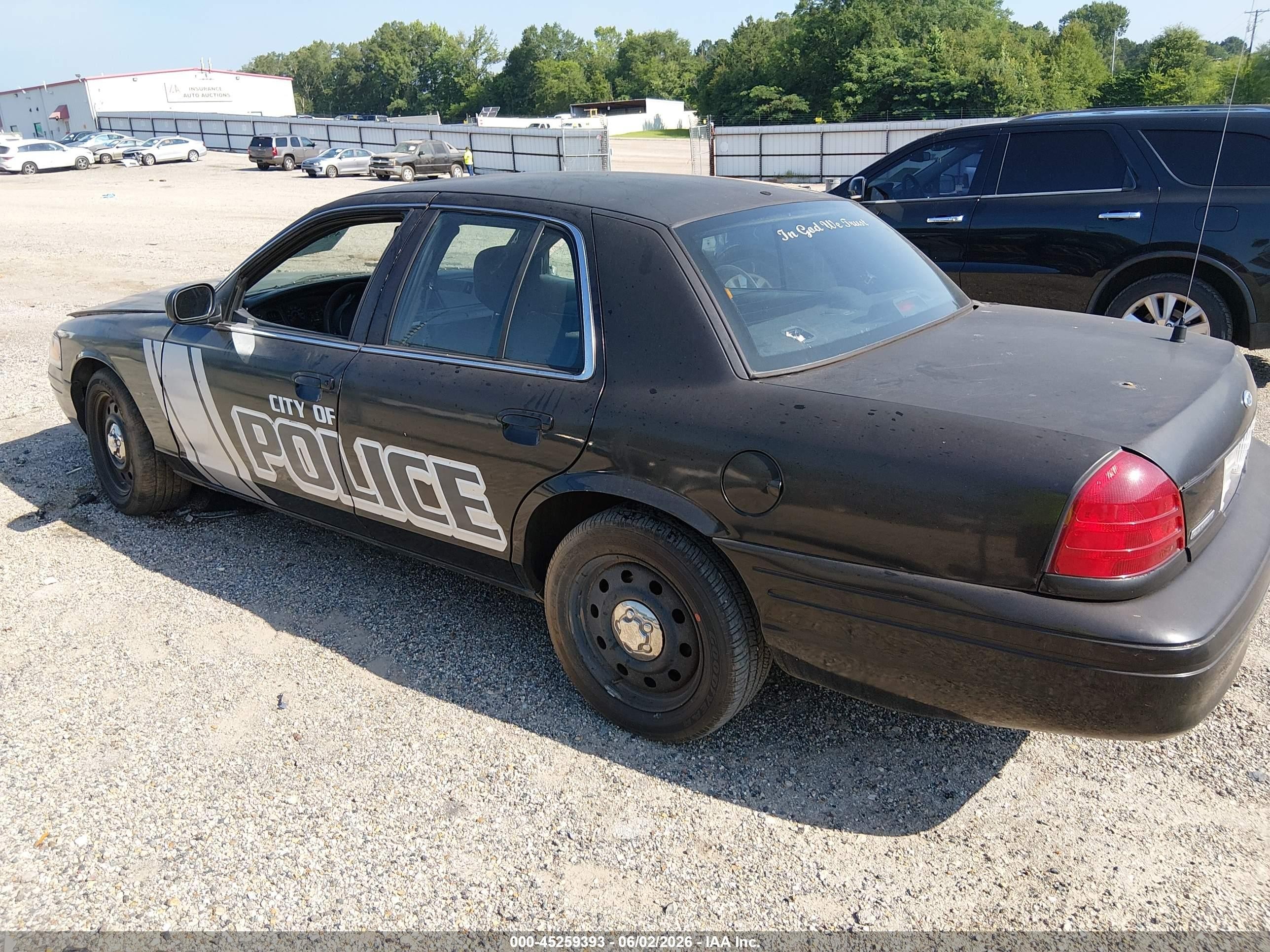 2009 Ford Crown Victoria Police/police Interceptor Black vin: 2FAHP71V99X145575