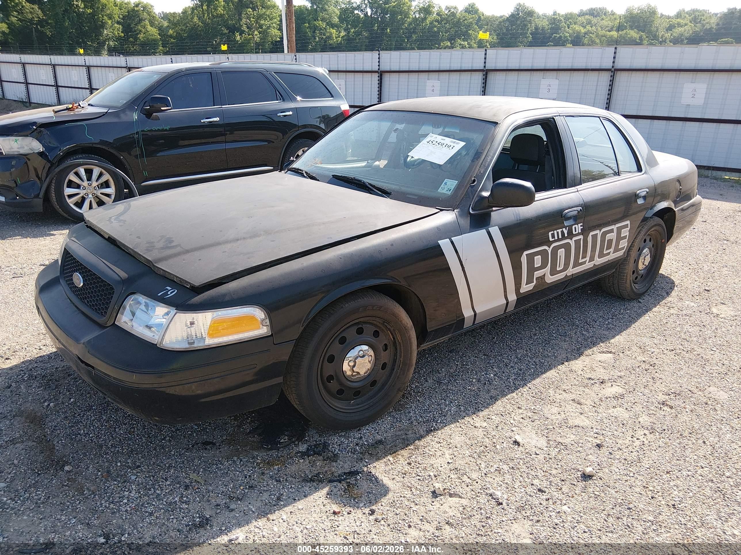 2009 Ford Crown Victoria Police/police Interceptor Black vin: 2FAHP71V99X145575