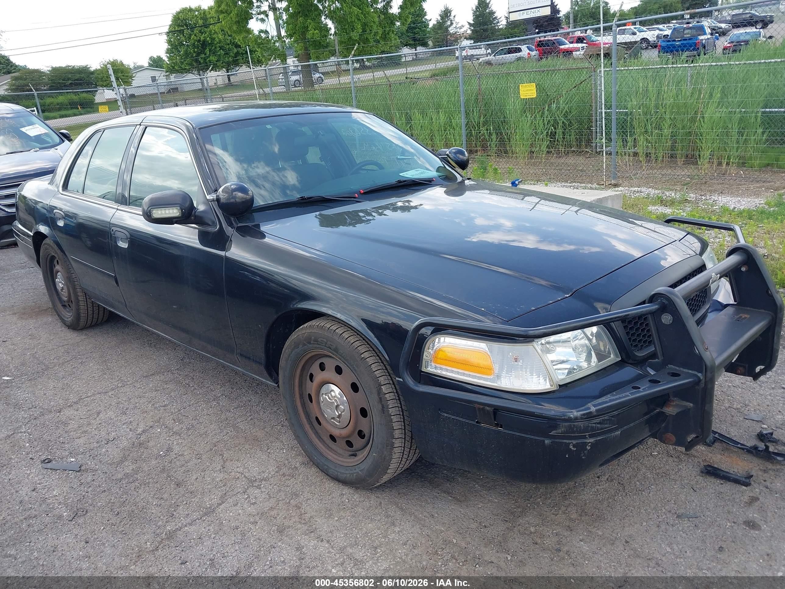 2006 Ford Crown Victoria Police/police Interceptor Black vin: 2FAHP71W66X123151