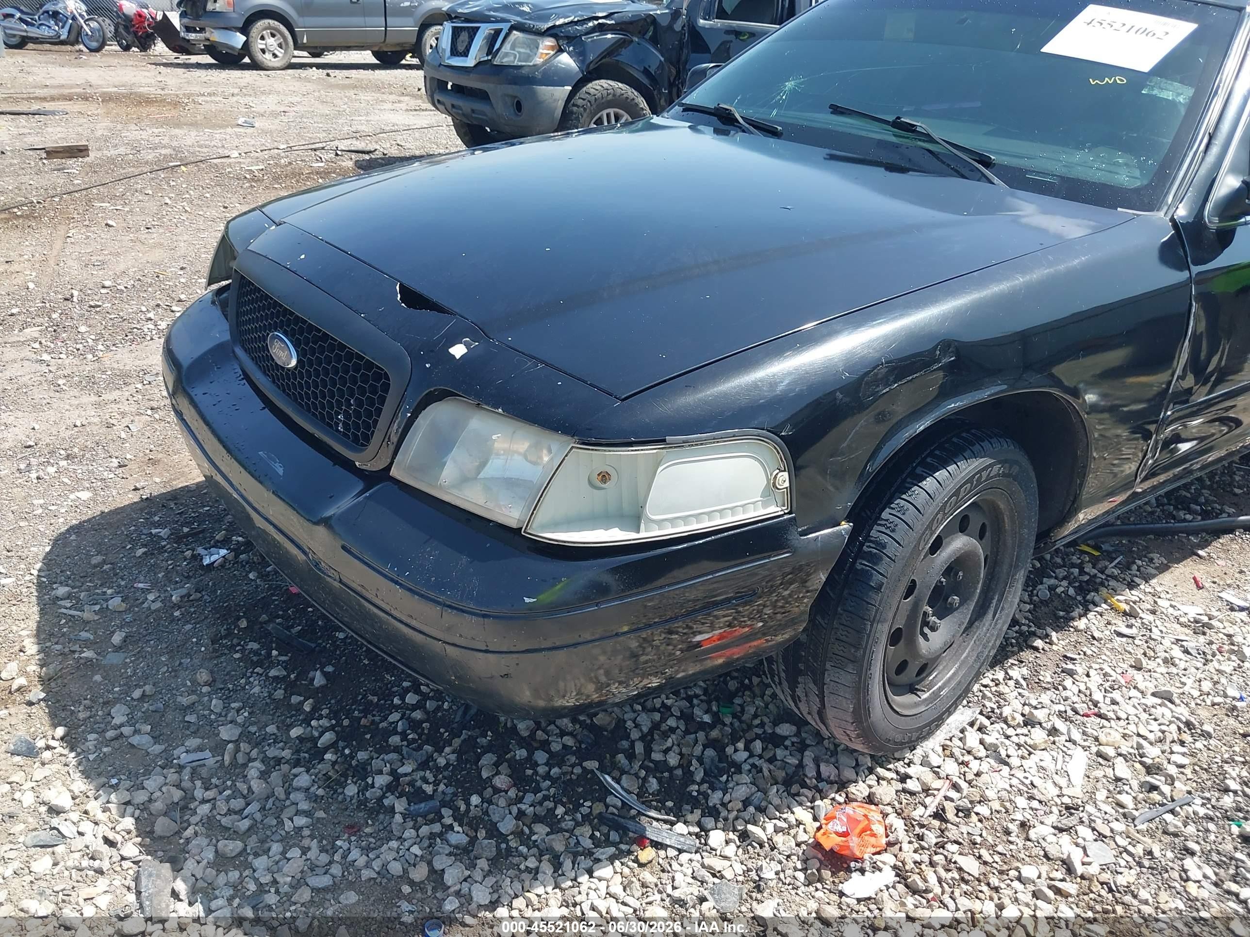 2007 Ford Crown Victoria Police/police Interceptor Black vin: 2FAHP71W67X149783