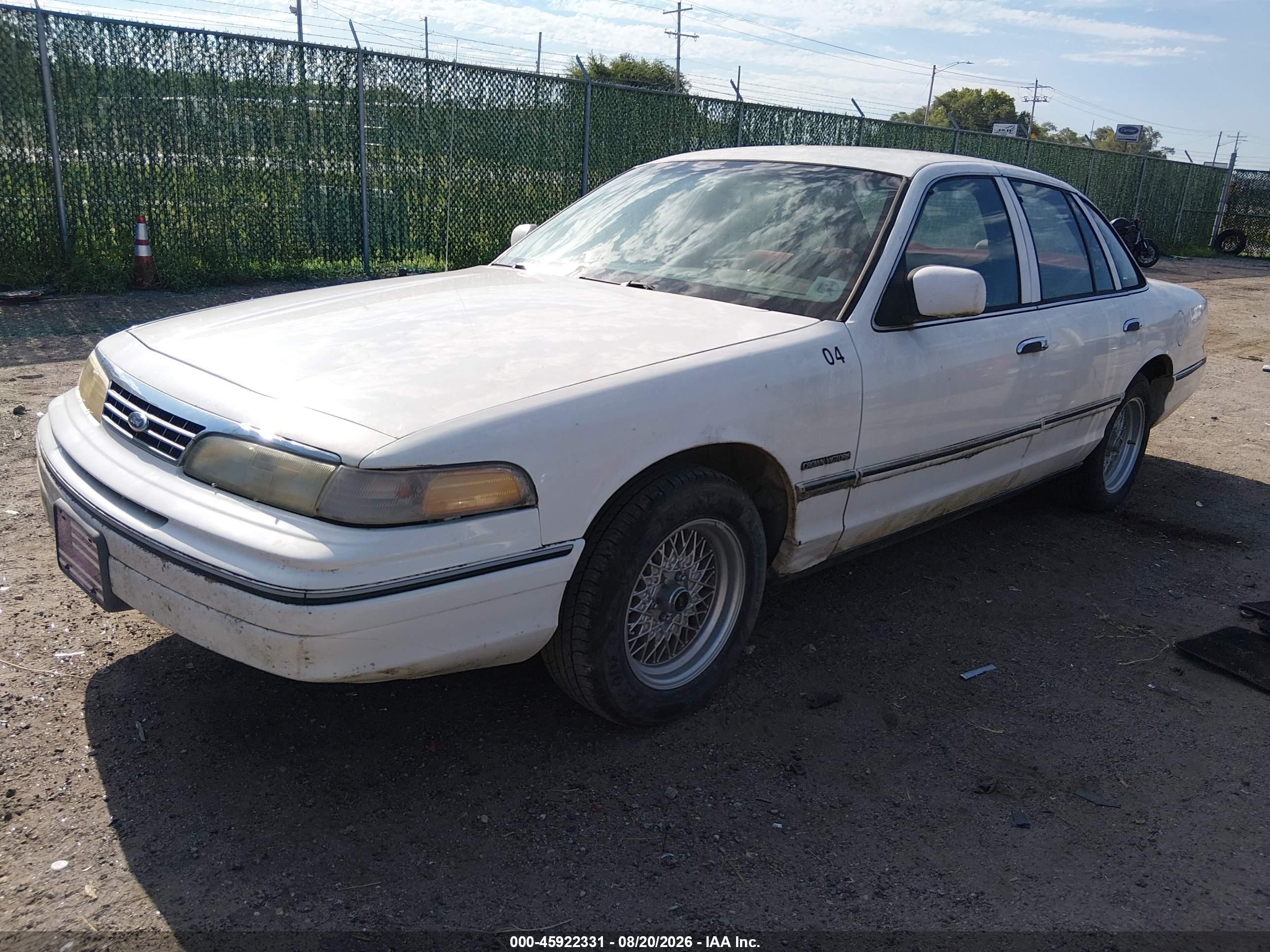1994 Ford Crown Victoria Police Interceptor White vin: 2FALP71W7RX194969
