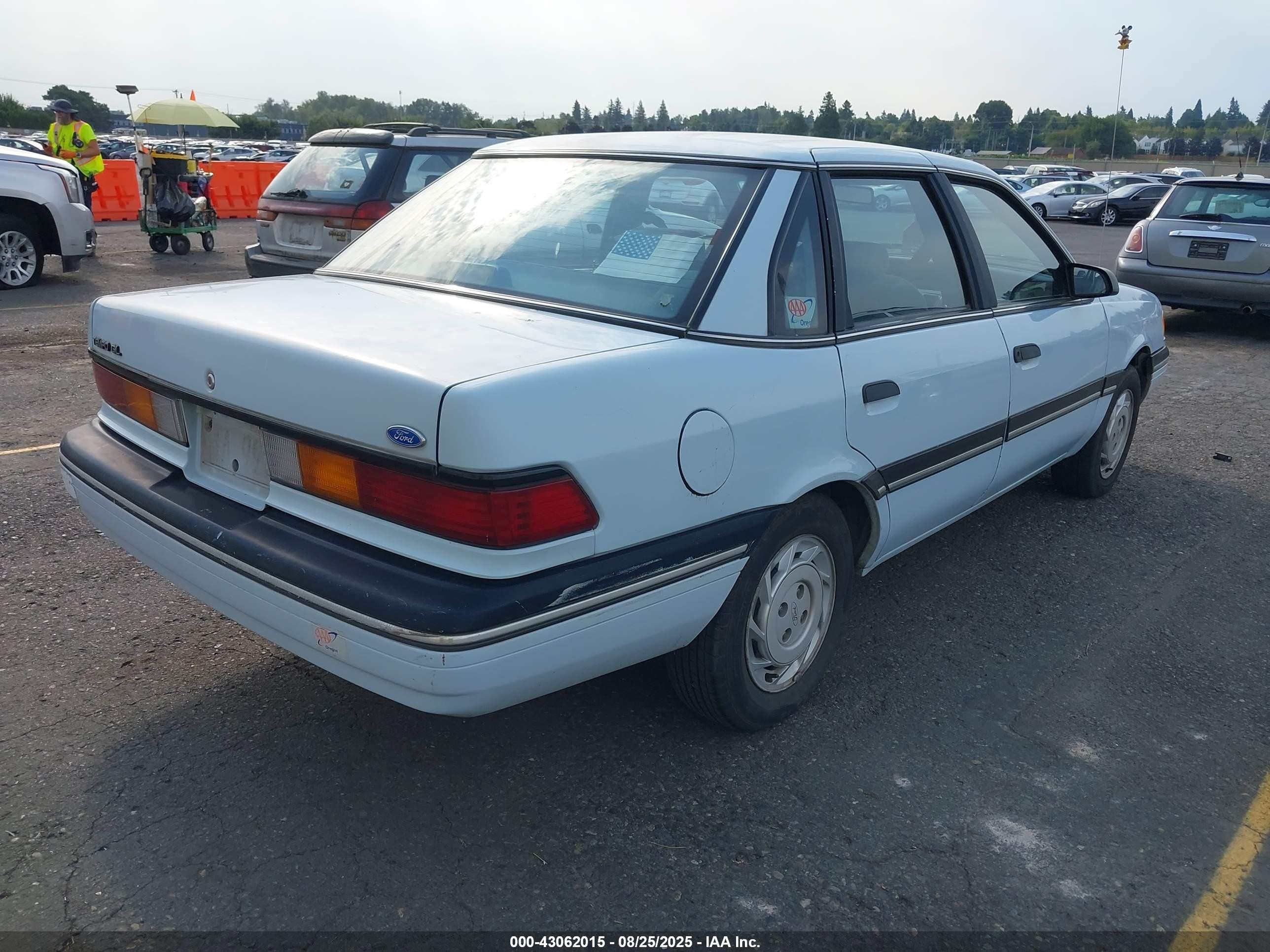 1991 Ford Tempo Gl White vin: 2FAPP36X0MB144917