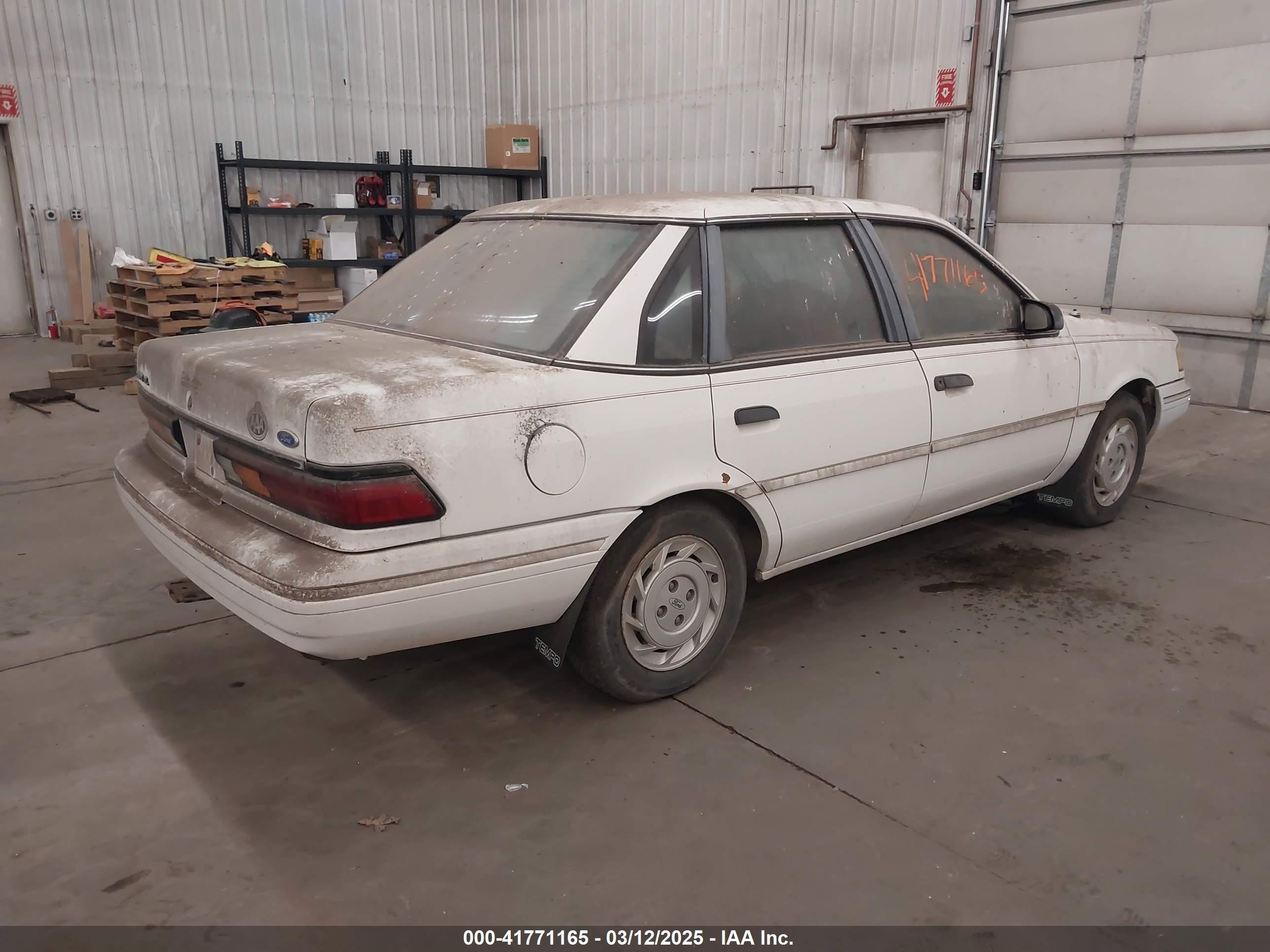 1992 Ford Tempo Gl White vin: 2FAPP36X0NB187462