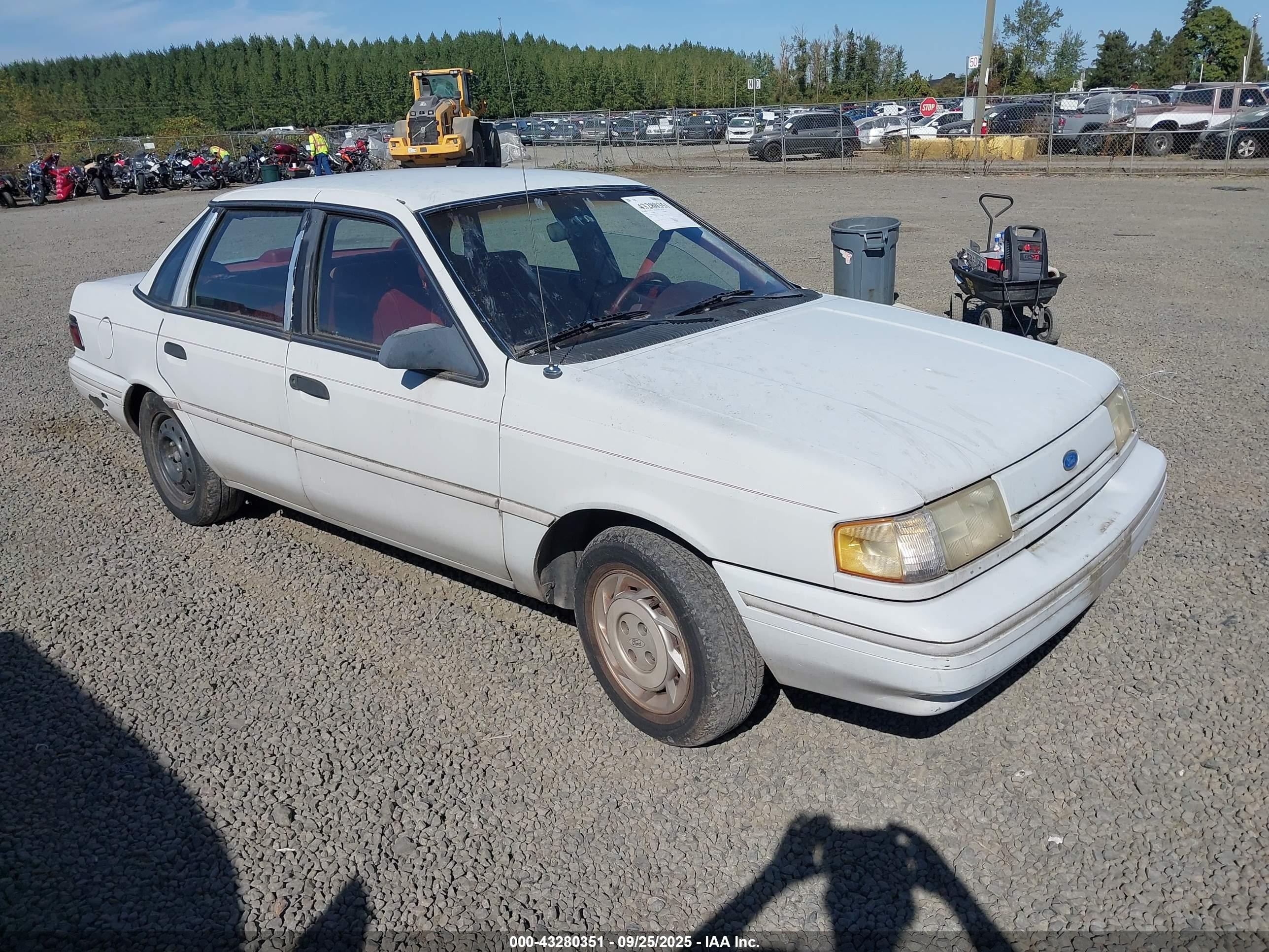 1992 Ford Tempo Gl White vin: 2FAPP36X2NB112438