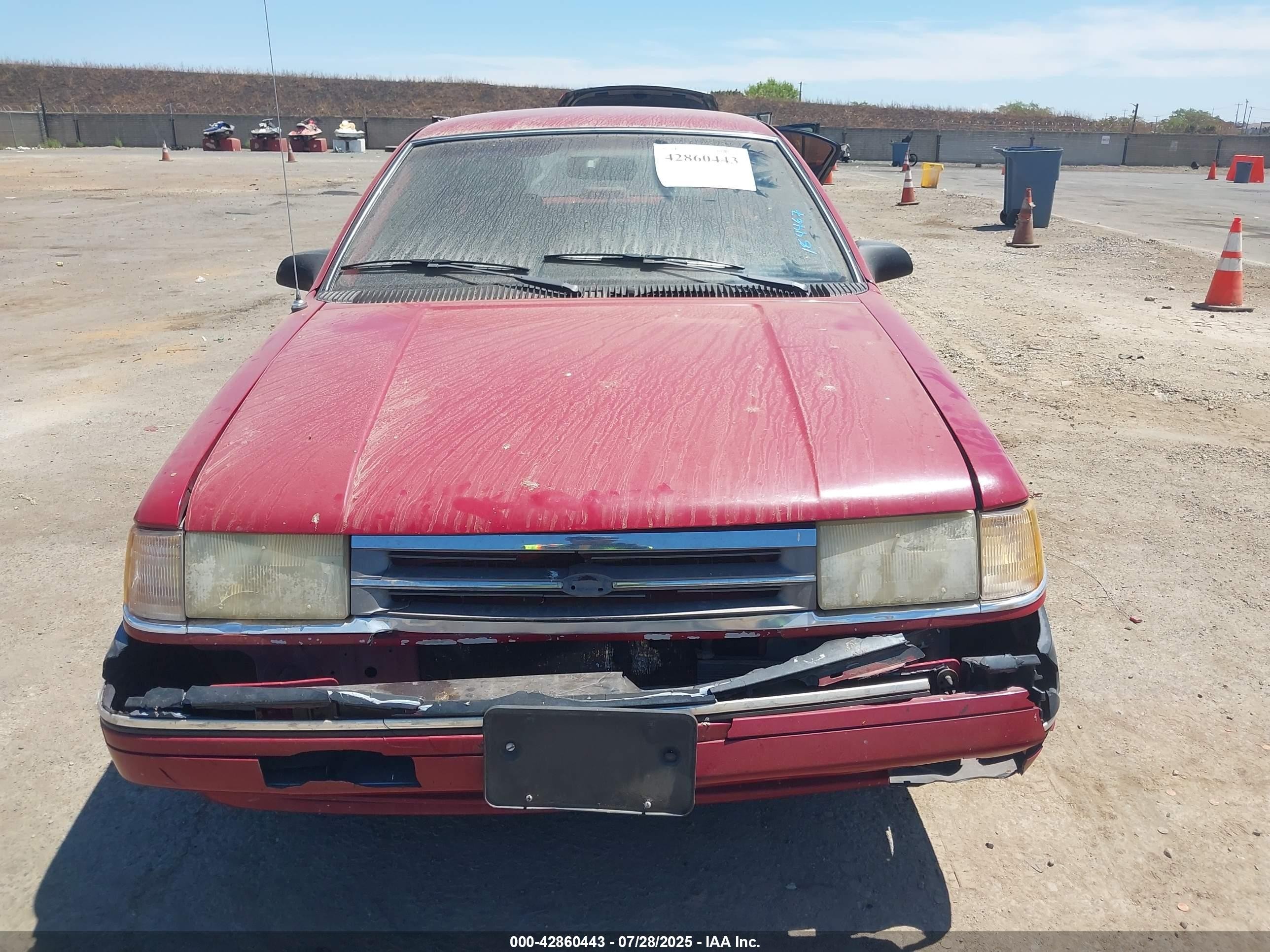 1991 Ford Tempo Gl Red vin: 2FAPP36X8MB184467