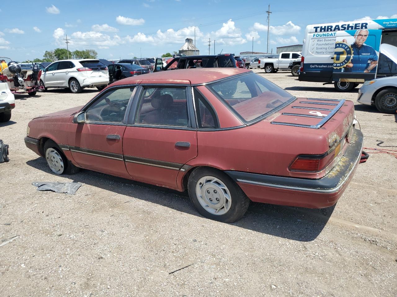 1991 Ford Tempo Gl   Red vin: 2FAPP36XXMB188231