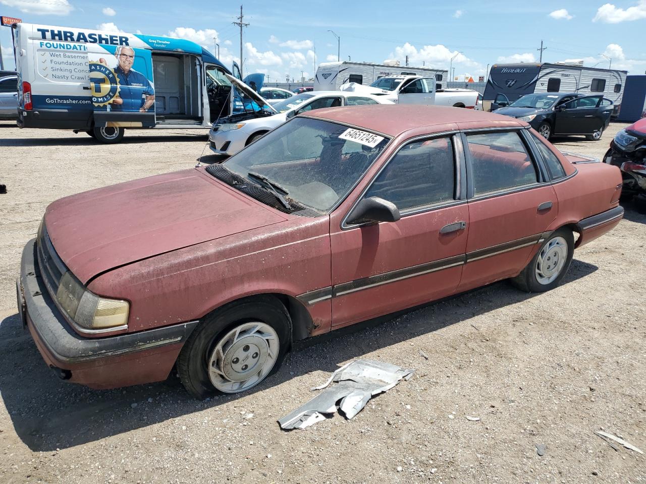 1991 Ford Tempo Gl   Red vin: 2FAPP36XXMB188231
